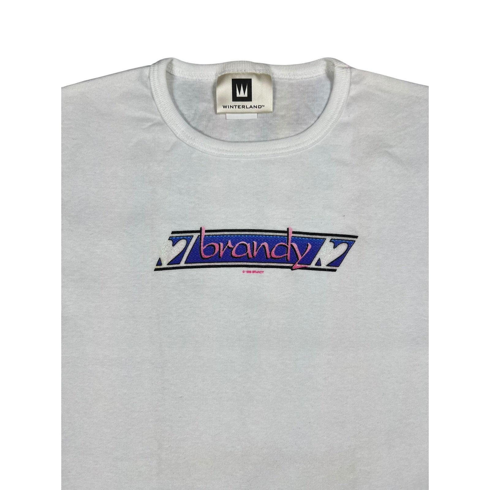 Band Tees × Rap Tees × Vintage Vintage 1999 Winterland Brandy baby style white femme tee Size L / US 10 / IT 46 - 2 Thumbnail