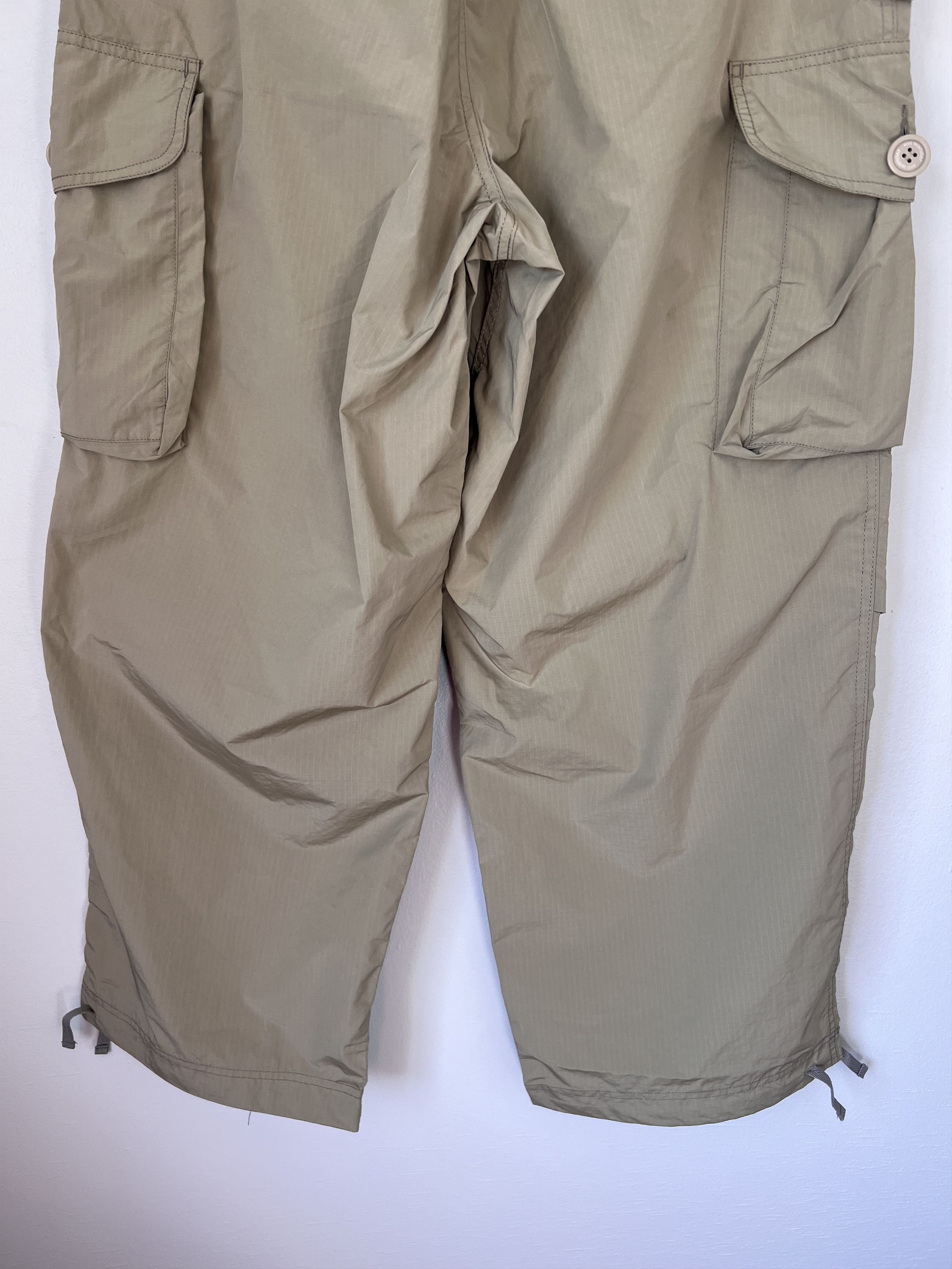 And Wander and Wander Oversized Cargo Pants in Beige Size US 33 - 7 Thumbnail