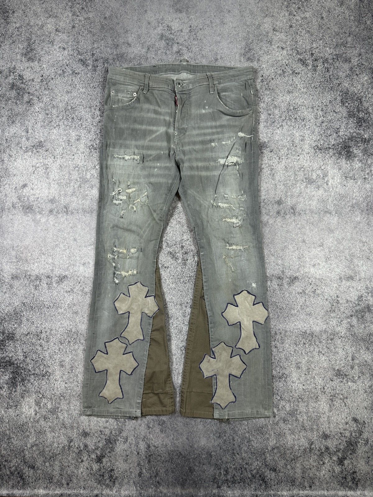 Dsquared2 Y2K dsquared2 jeans Distressed Style Custom Cross Rare L Usa Size US 34 / EU 50 - 2 Thumbnail