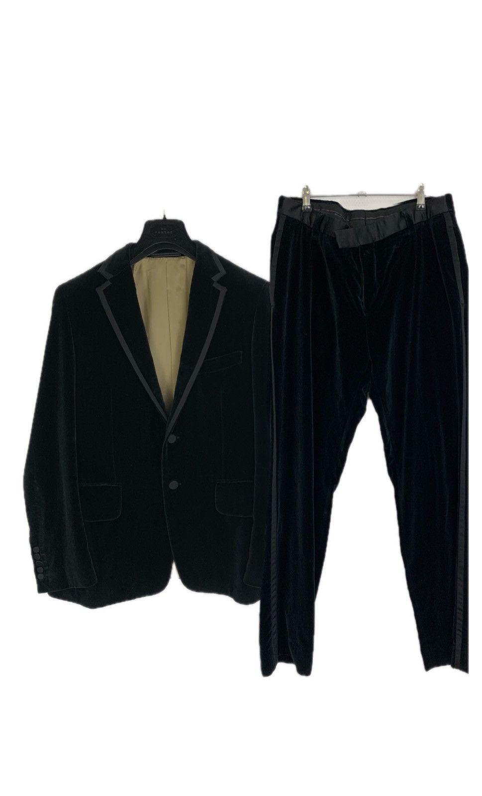 1996 Runway Velvet Suit – Black