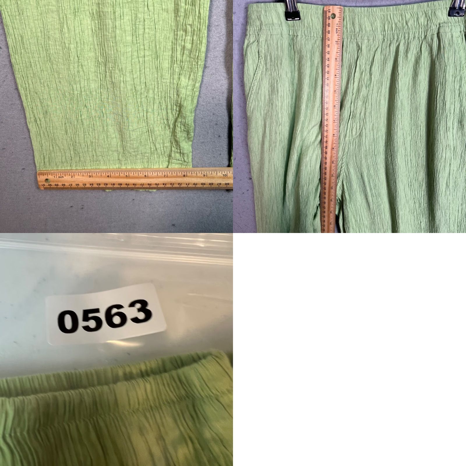 Madewell Madewell Womens Pants Medium Green Crinkle Viscose Ankle Straight Front Flat Front Rise High 27 in Inseam Regular Size M/Adult Womens? Size 32" / US 10 / IT 46 - 8 Thumbnail