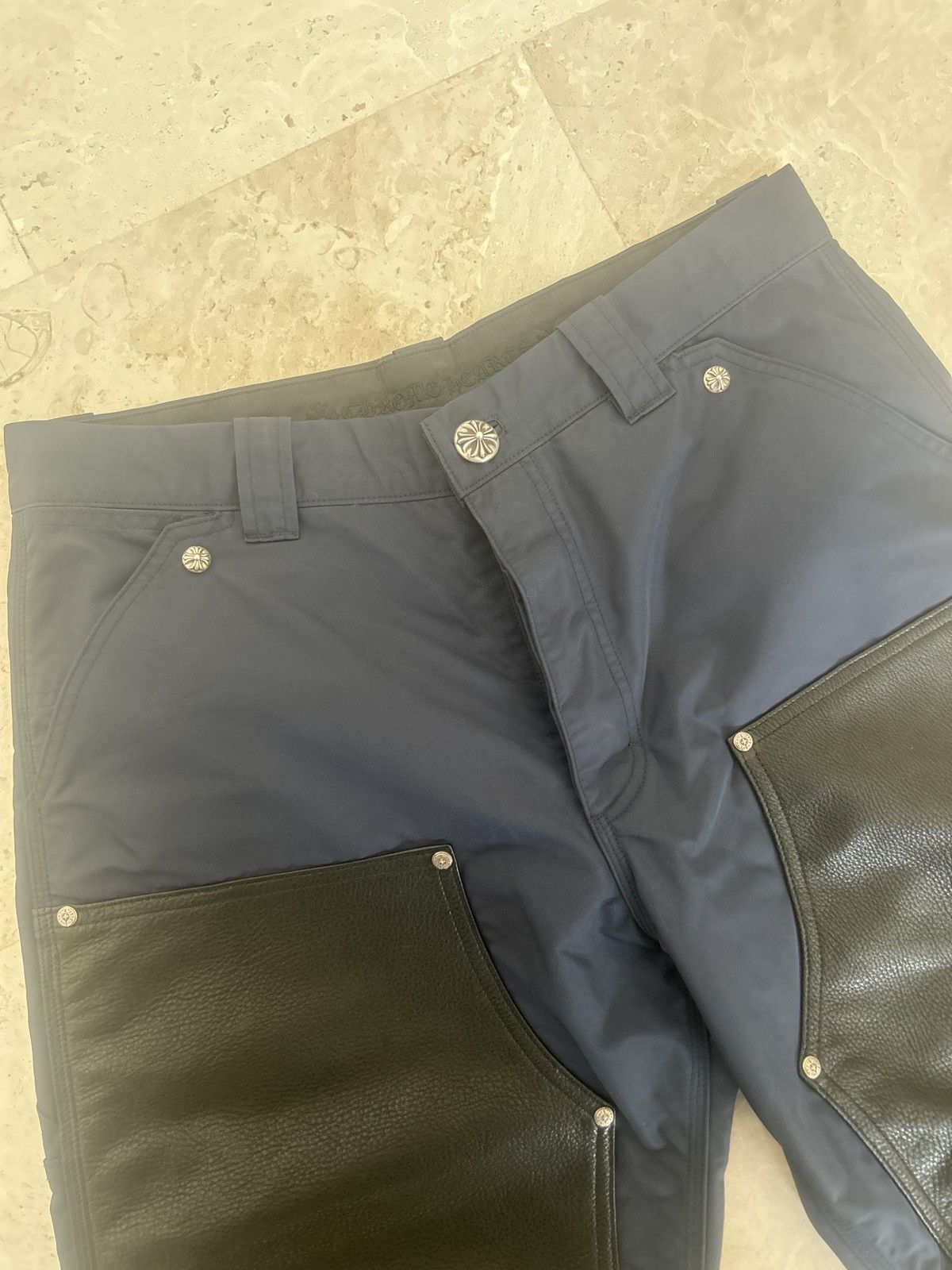 Chrome Hearts Chrome Hearts Blue Carpenters with Yellow Patch and Leather Size US 34 / EU 50 - 4 Thumbnail