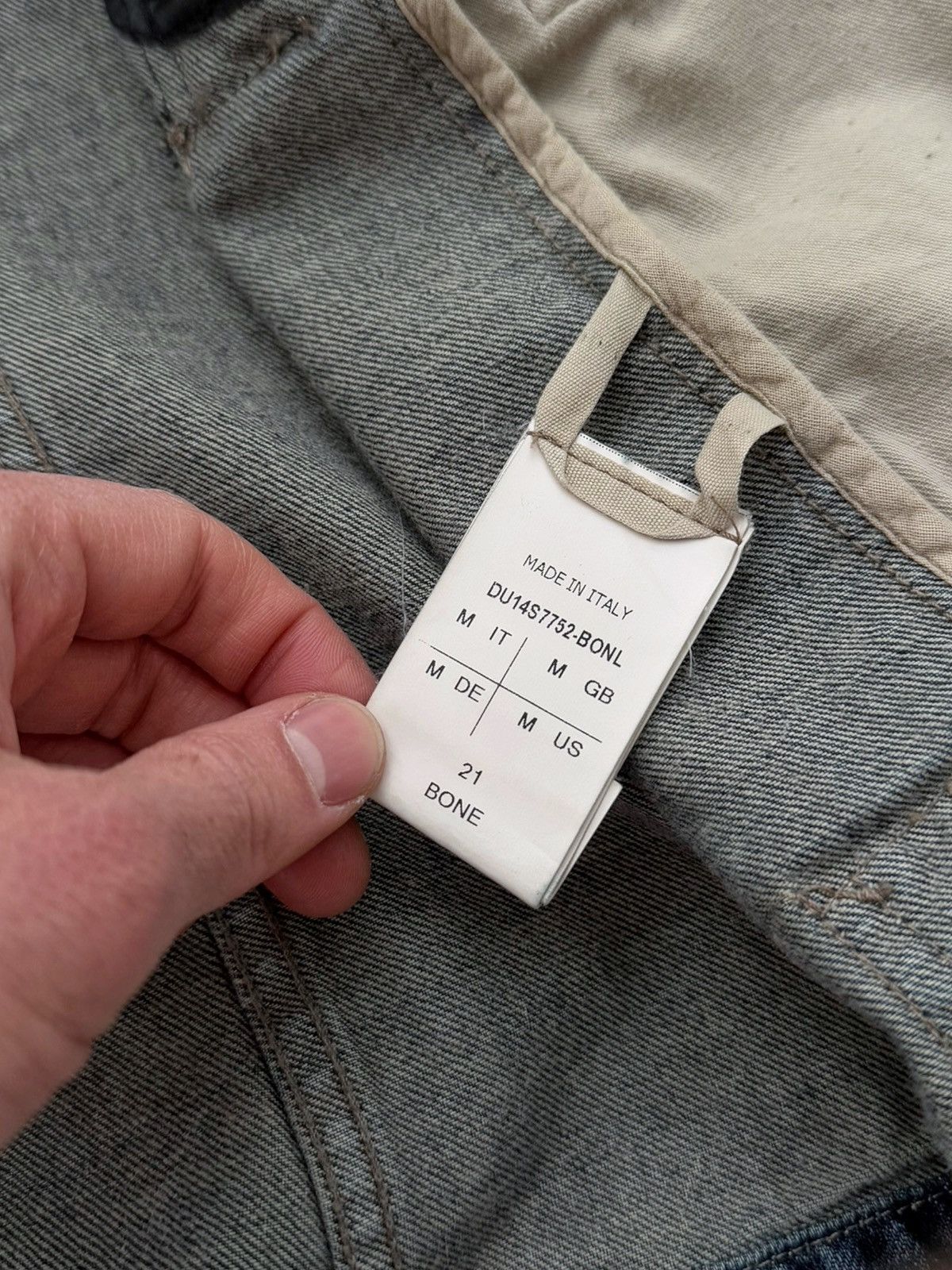 Rick Owens RARE Crust Oil Calf Stooge Denim Hybrid Trucker Jacket Size US M / EU 48-50 / 2 - 9 Thumbnail
