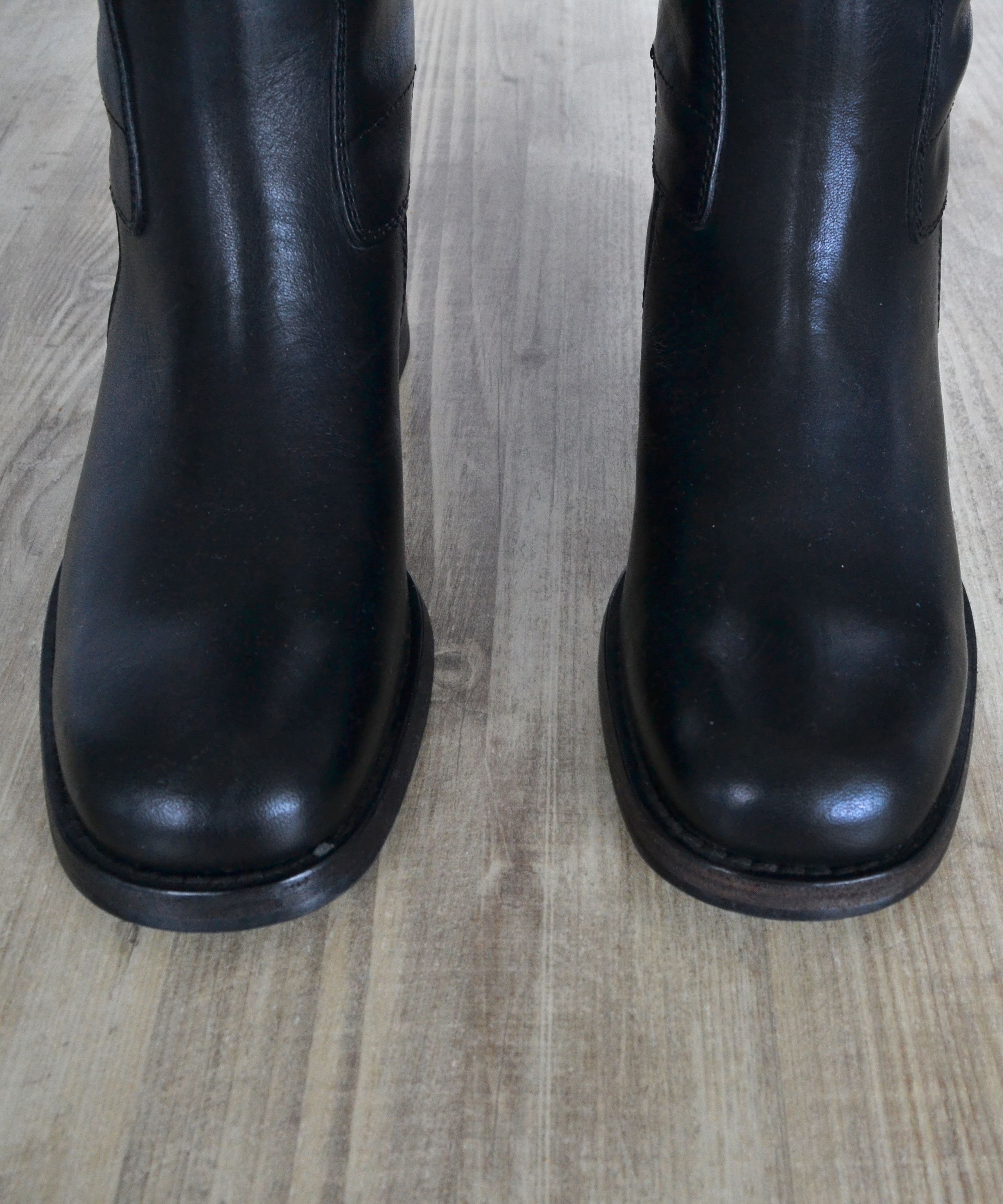 Miu Miu MIU MIU Boots Black Leather Peco Shoes Combat PRADA Size US 6 / IT 36 - 9 Thumbnail