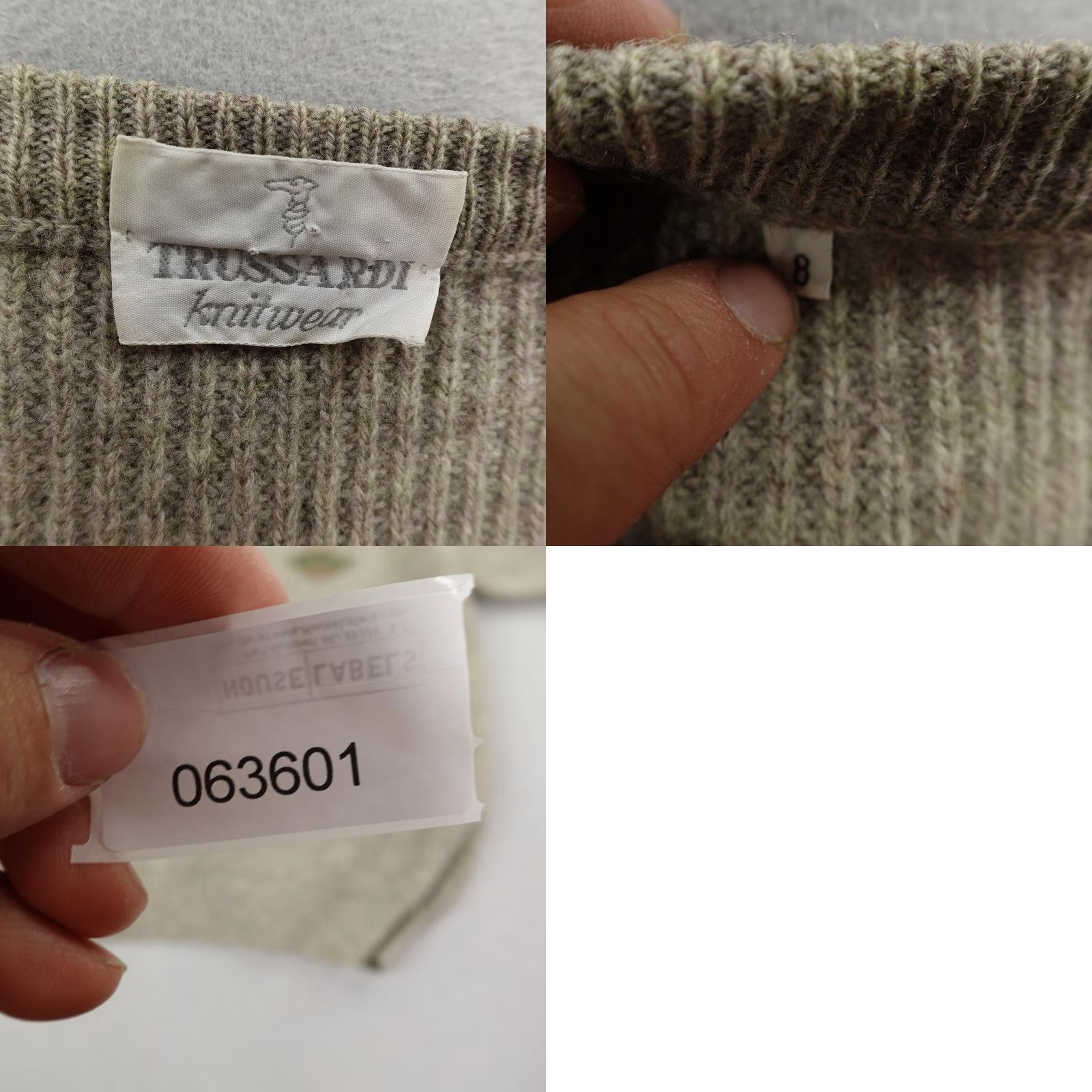Trussardi Vintage Trussardi Sweater Mens XL Size 8 Beige Tan Knit Wool Fisherman Pullover Size US XL / EU 56 / 4 - 8 Thumbnail