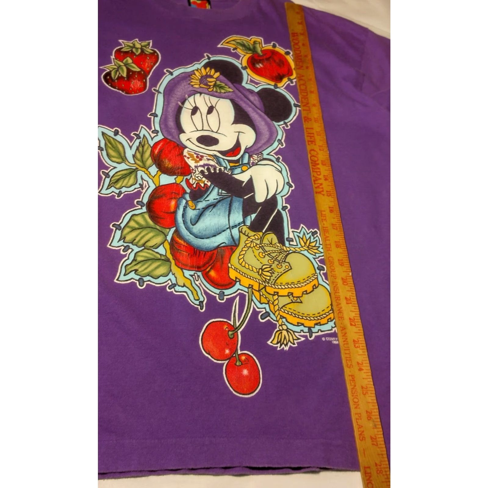 Mickey Unlimited VINTAGE Mickey Unlimited T-Shirt XL Minnie Mouse Gardening Purple Short Sleeve Cotton Blend Unisex Adults Size US XL / EU 56 / 4 - 6 Thumbnail