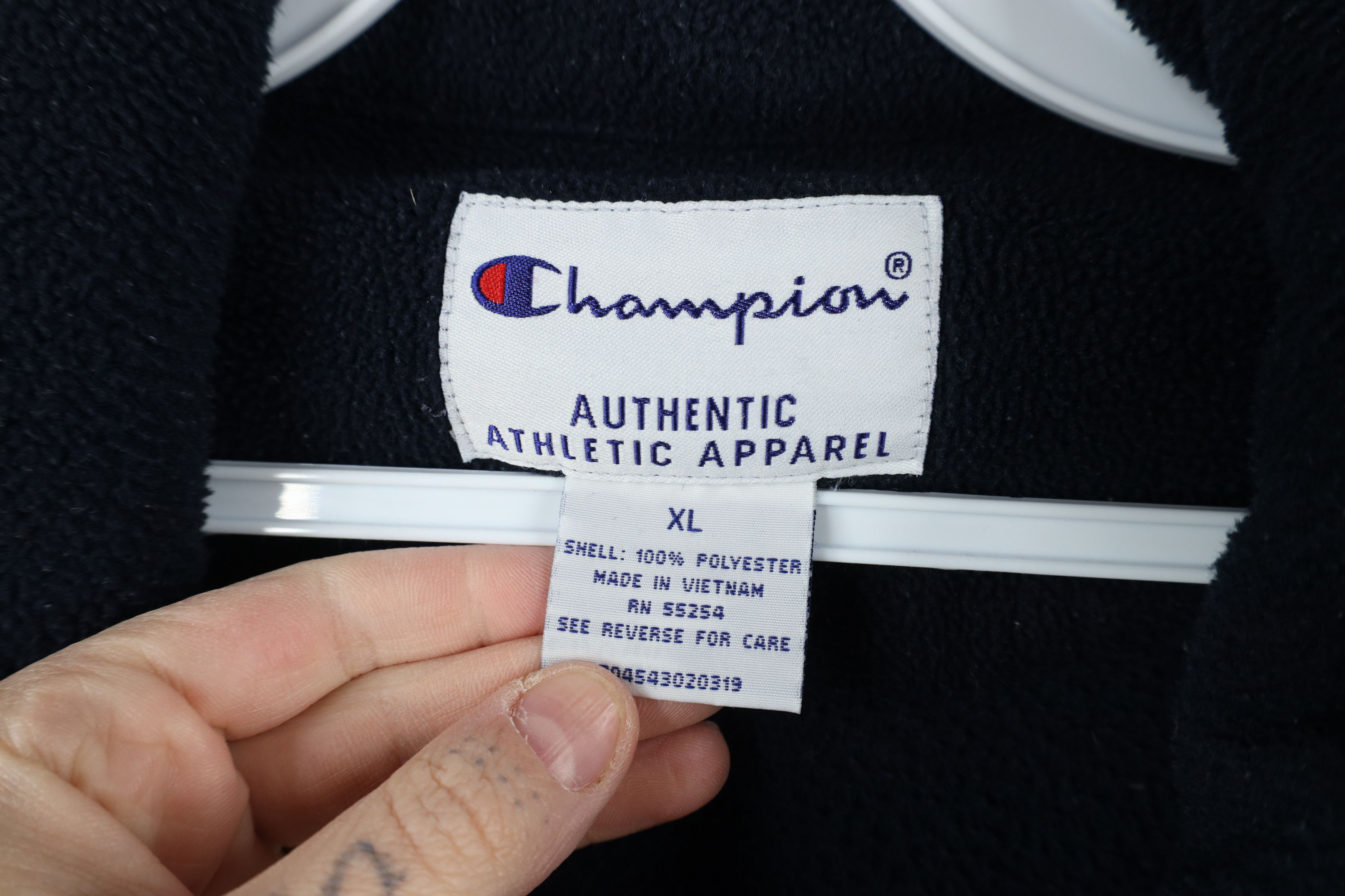 Champion × Vintage Vintage 90s Champion Block Half Zip Fleece Sweater Blue Size US XL / EU 56 / 4 - 10 Thumbnail
