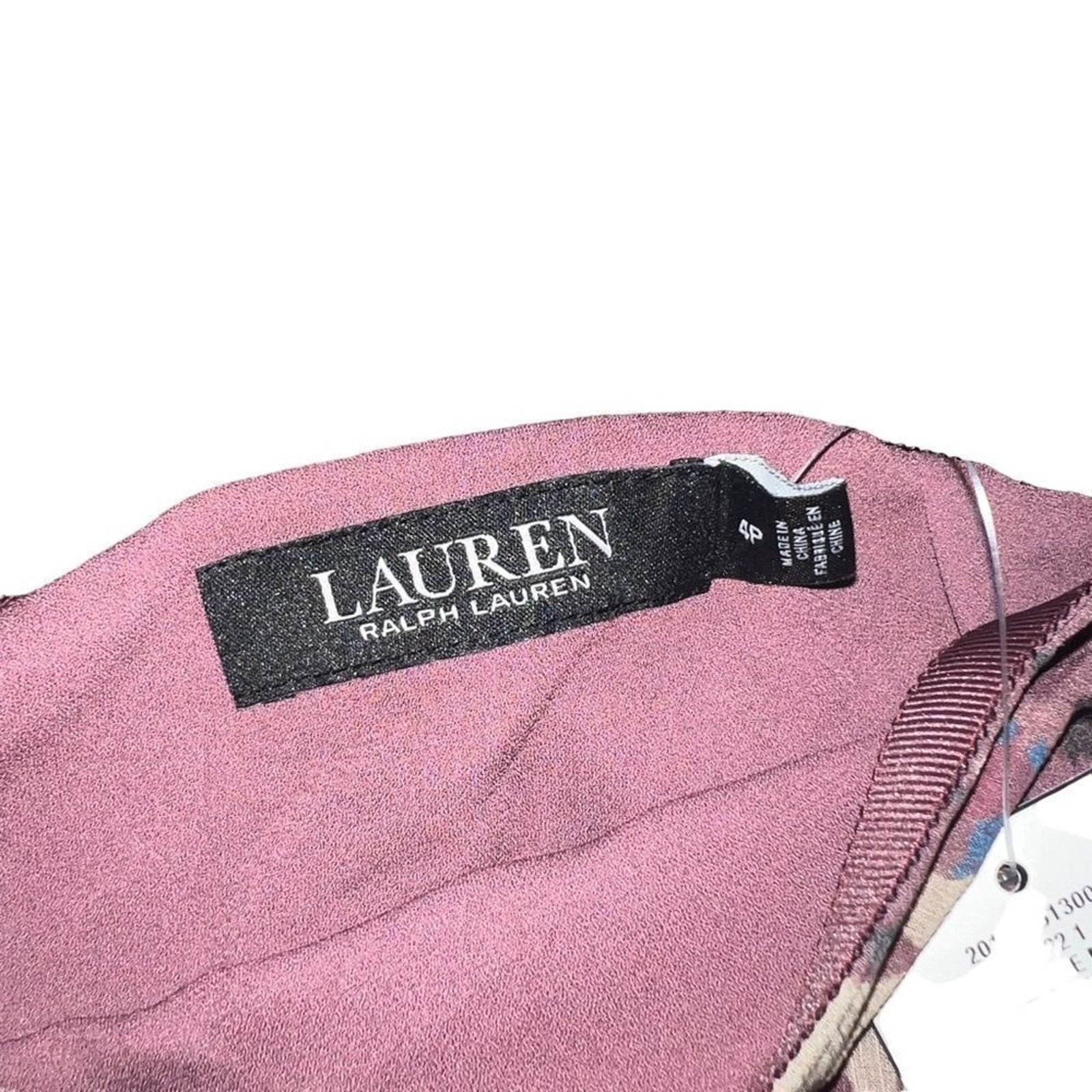 Lauren Ralph Lauren NWT Lauren Ralph Lauren Skirt Womens Petite 4P Purple Floral Size 27" / US 4 / IT 40 - 5 Thumbnail