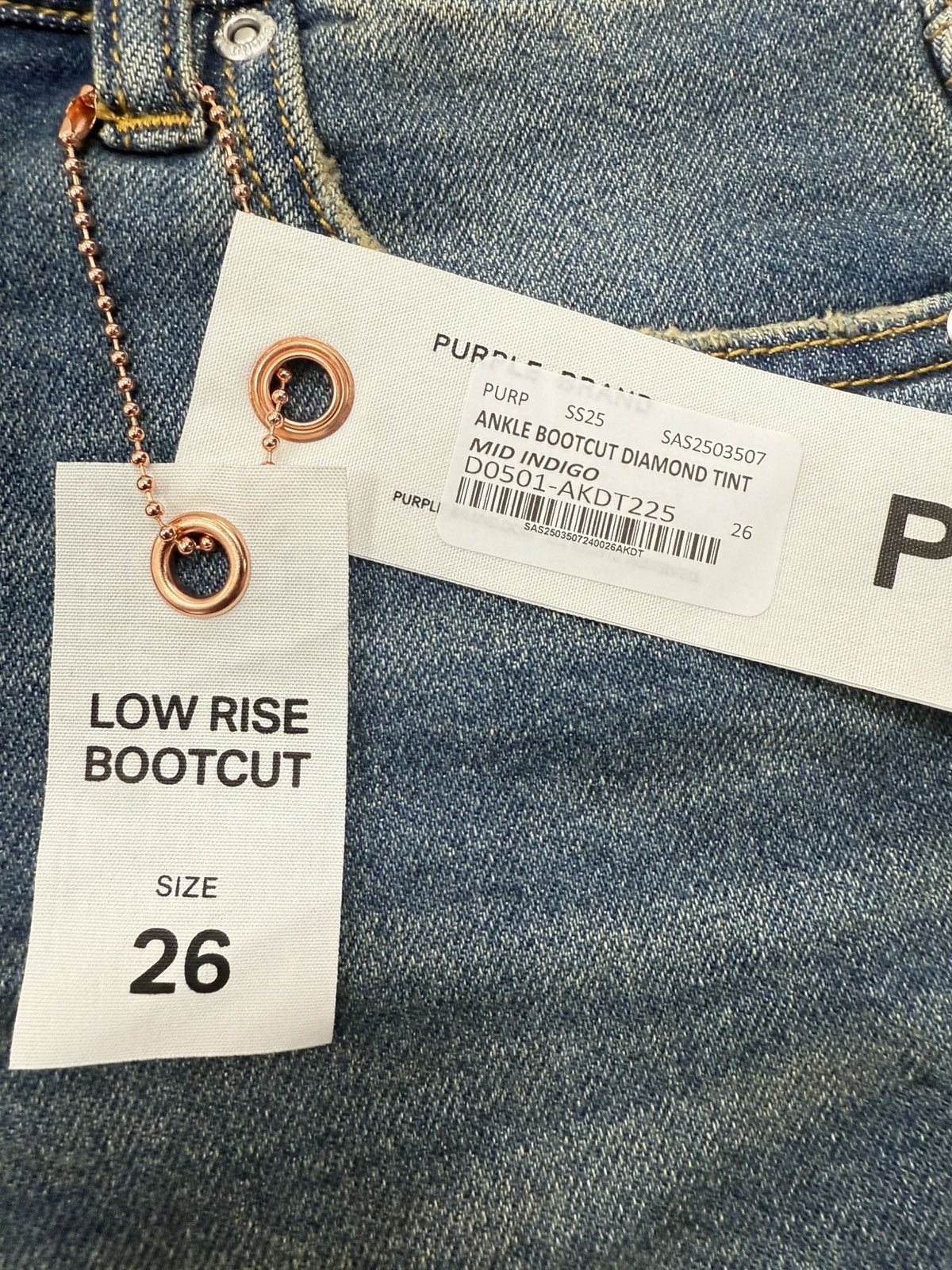 Other Purple Brand Bootcut Diamond Jeans Size 26" / US 2 / IT 38 - 2 Thumbnail