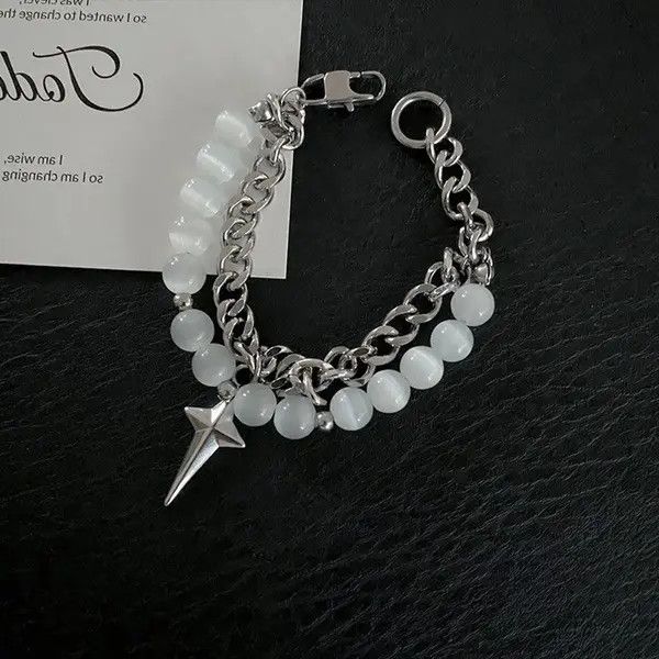 Jewelry Pearl Layered Chain Bracelet Size ONE SIZE - 6 Thumbnail