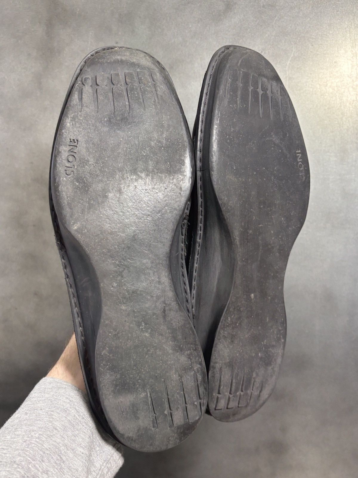 Bruno Bordese 2000s Clone by Bruno Bordese Leather Loafers Designer Square Size US 12 / EU 45 - 4 Thumbnail