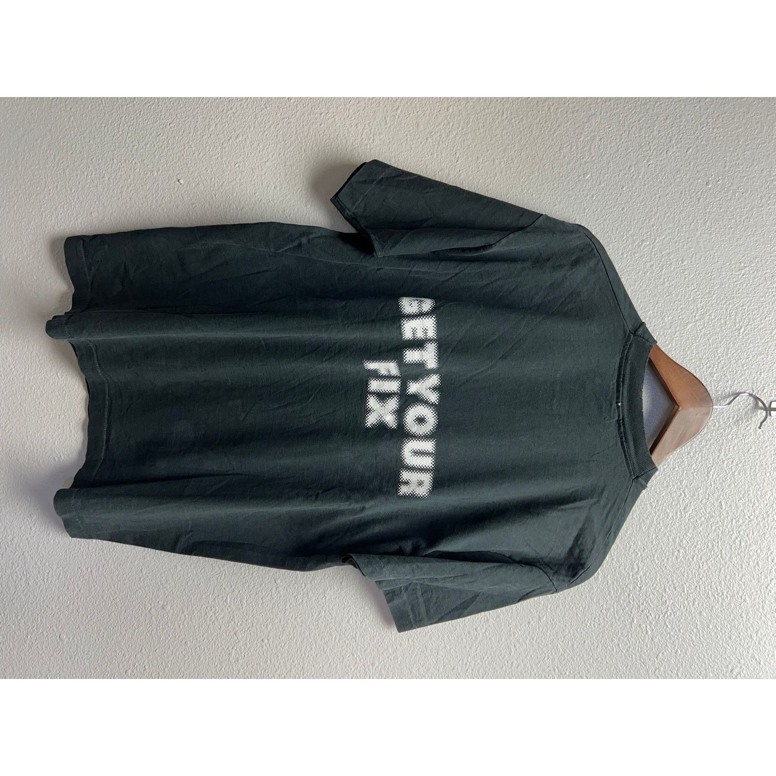 Fruit Of The Loom Vintage Get Your Fix Shirt RJ Band Concert Tour Black 90s XL Size US XL / EU 56 / 4 - 8 Thumbnail