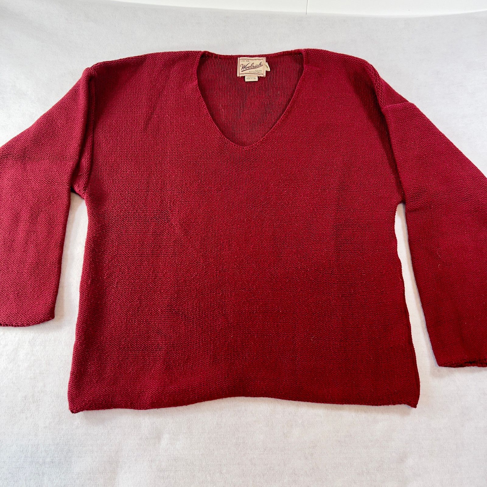 Woolrich Woolen Mills Woolrich Sweater Womans L Vintage Made USA V-Neck 100% Knit Size L / US 10 / IT 46 - 1 Thumbnail