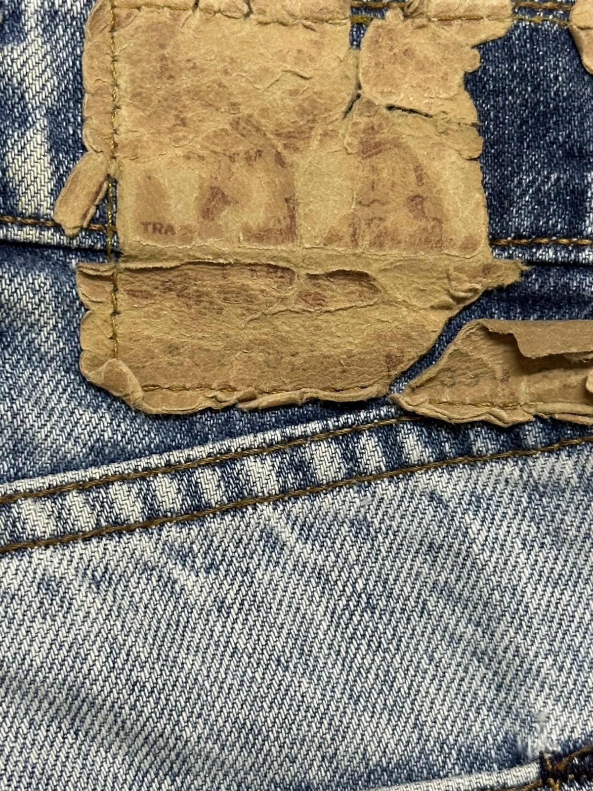 Levi's Vintage 90s Levis 503 Light Blue Faded Wash Distress Jeans Size US 31 - 9 Thumbnail