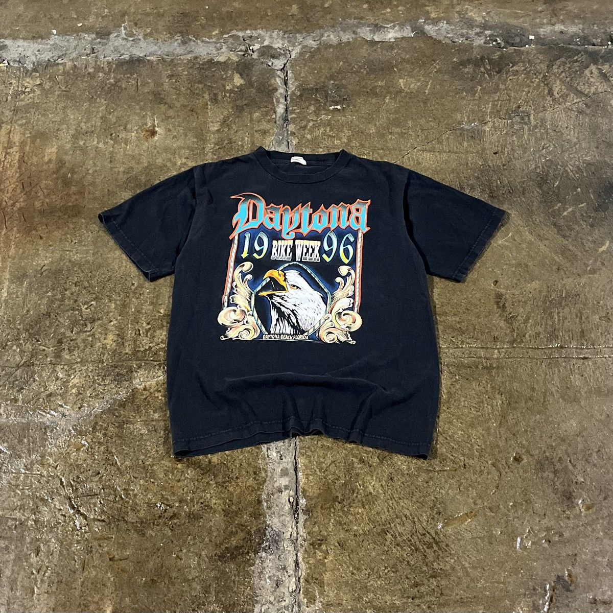 Harley Davidson × Vintage Vintage 1996 Daytona Bike Week Tee Shirt Eagle Grunge Small Size US S / EU 44-46 / 1 - 1 Thumbnail