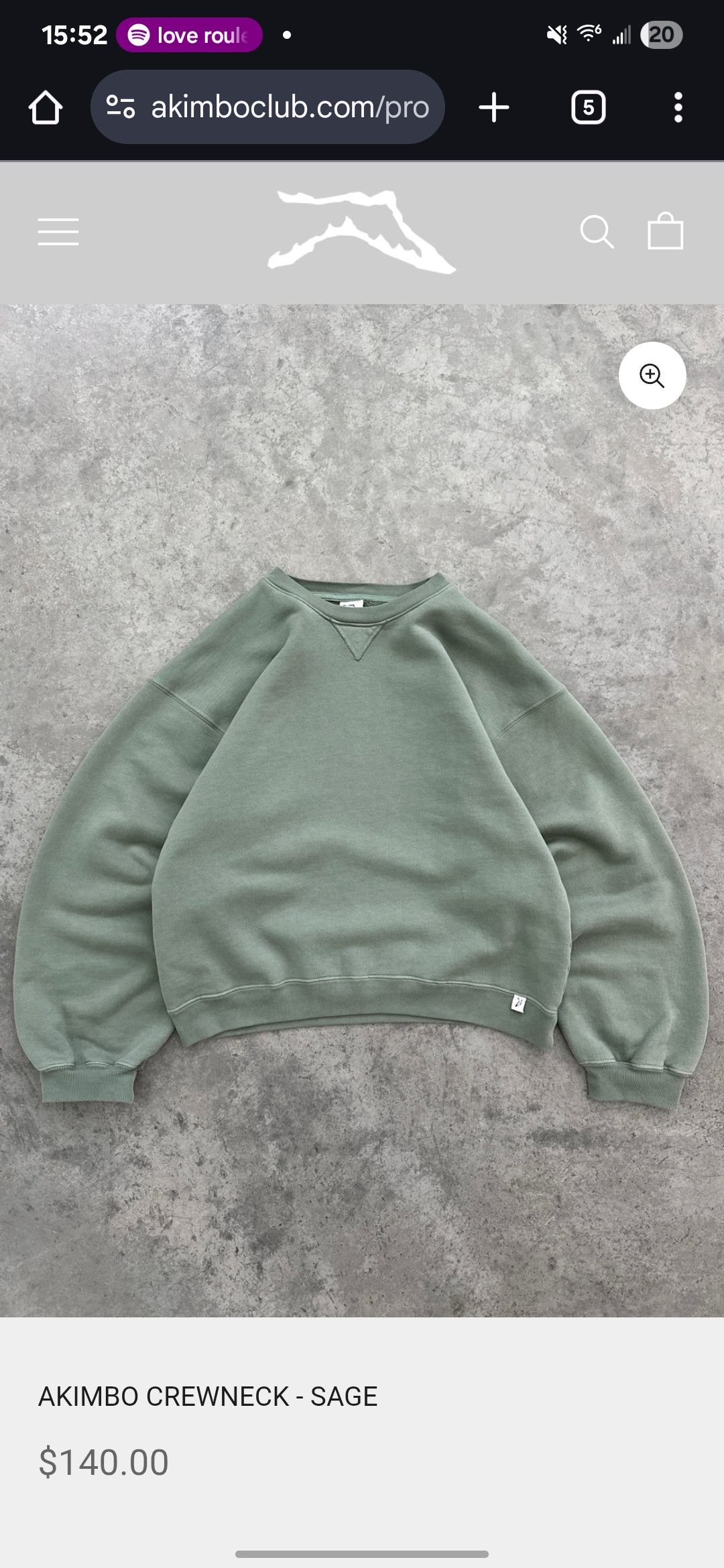 Akimbo Club Akimbo Crewneck Sage Size US S / EU 44-46 / 1 - 5 Thumbnail