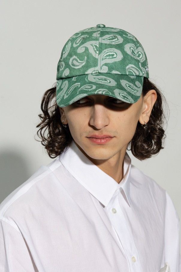 image of ds! Ss23 Jacquemus Casquette Pop Green Paisley Hat, Men's