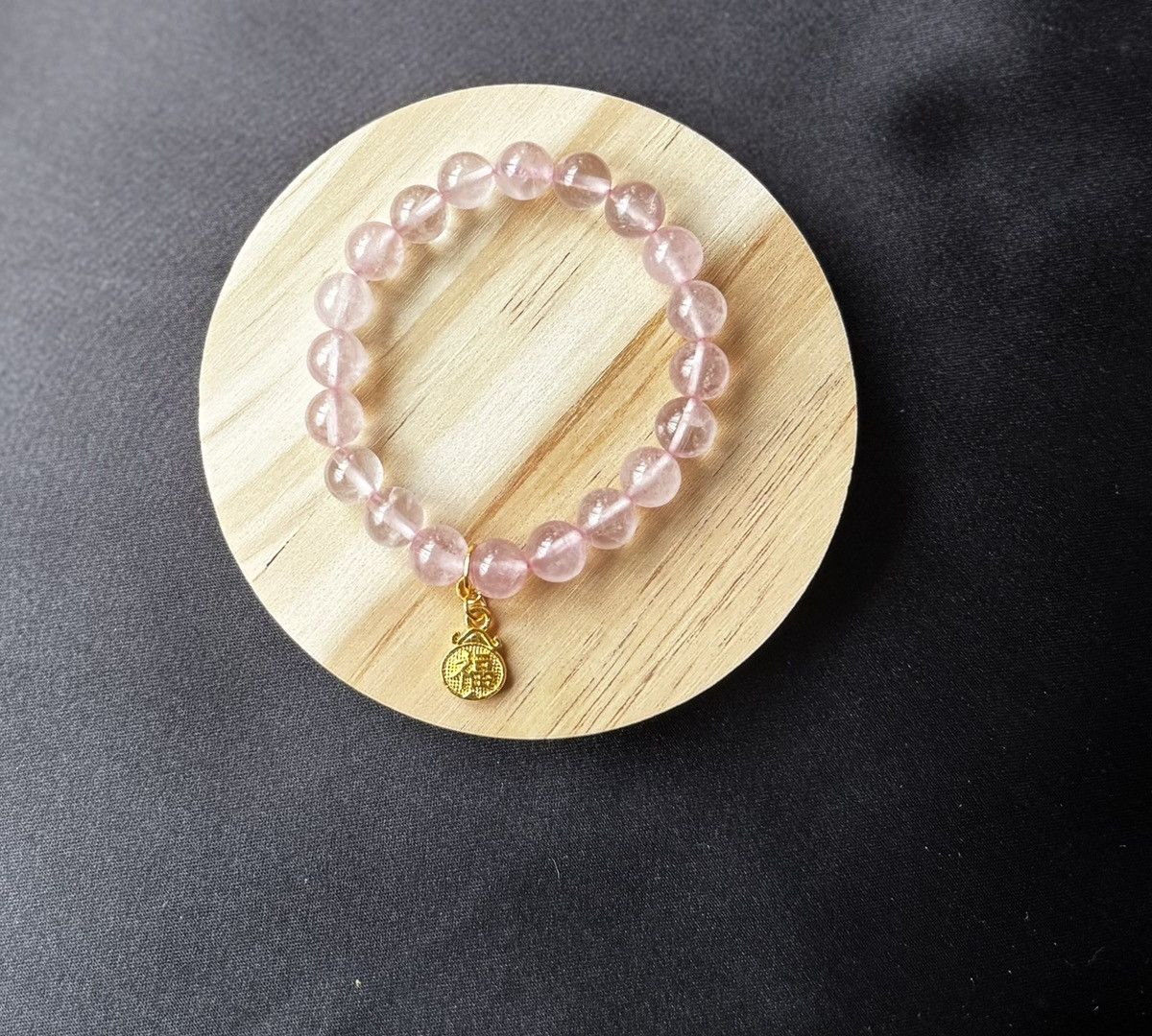Handmade Rose Quartz Bracelet Size ONE SIZE - 1 Thumbnail