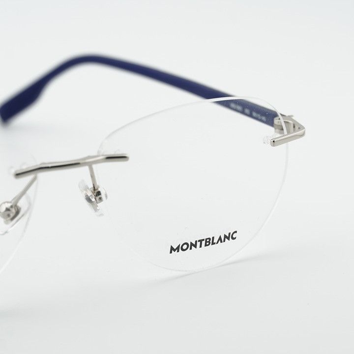 Montblanc Montblanc MB0186O 002 Eyeglasses Silver 56mm Round Frame Size ONE SIZE - 5 Thumbnail