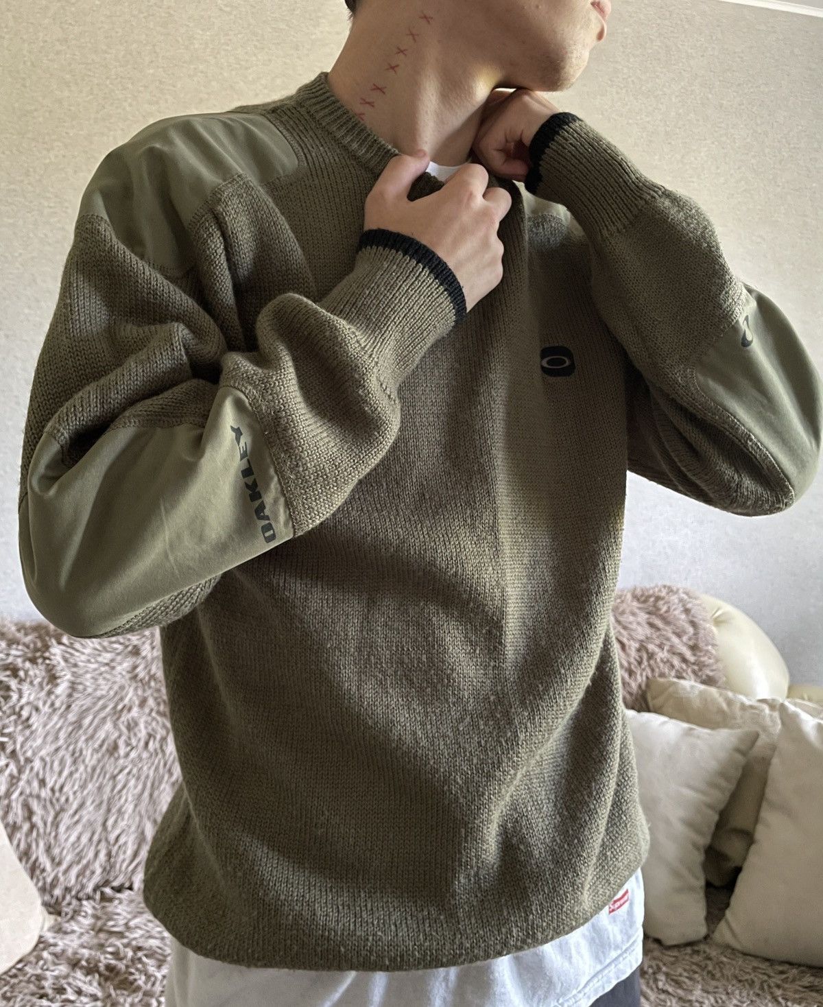 Oakley ☠️ OAKLEY 00s Nylon-Knitted Logo Knitwear Sweater M Size US M / EU 48-50 / 2 - 2 Thumbnail