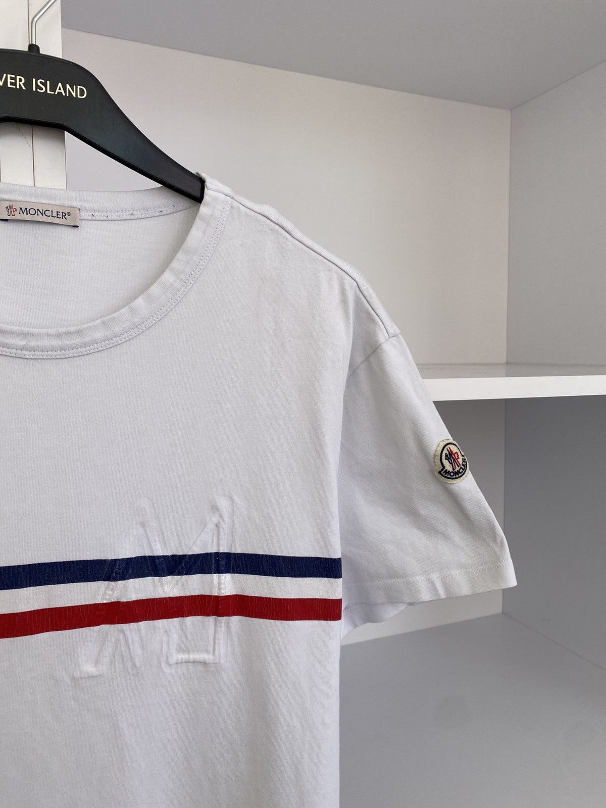 Moncler Vintage Moncler Striped Crew Neck T-Shirt Size US L / EU 52-54 / 3 - 4 Thumbnail