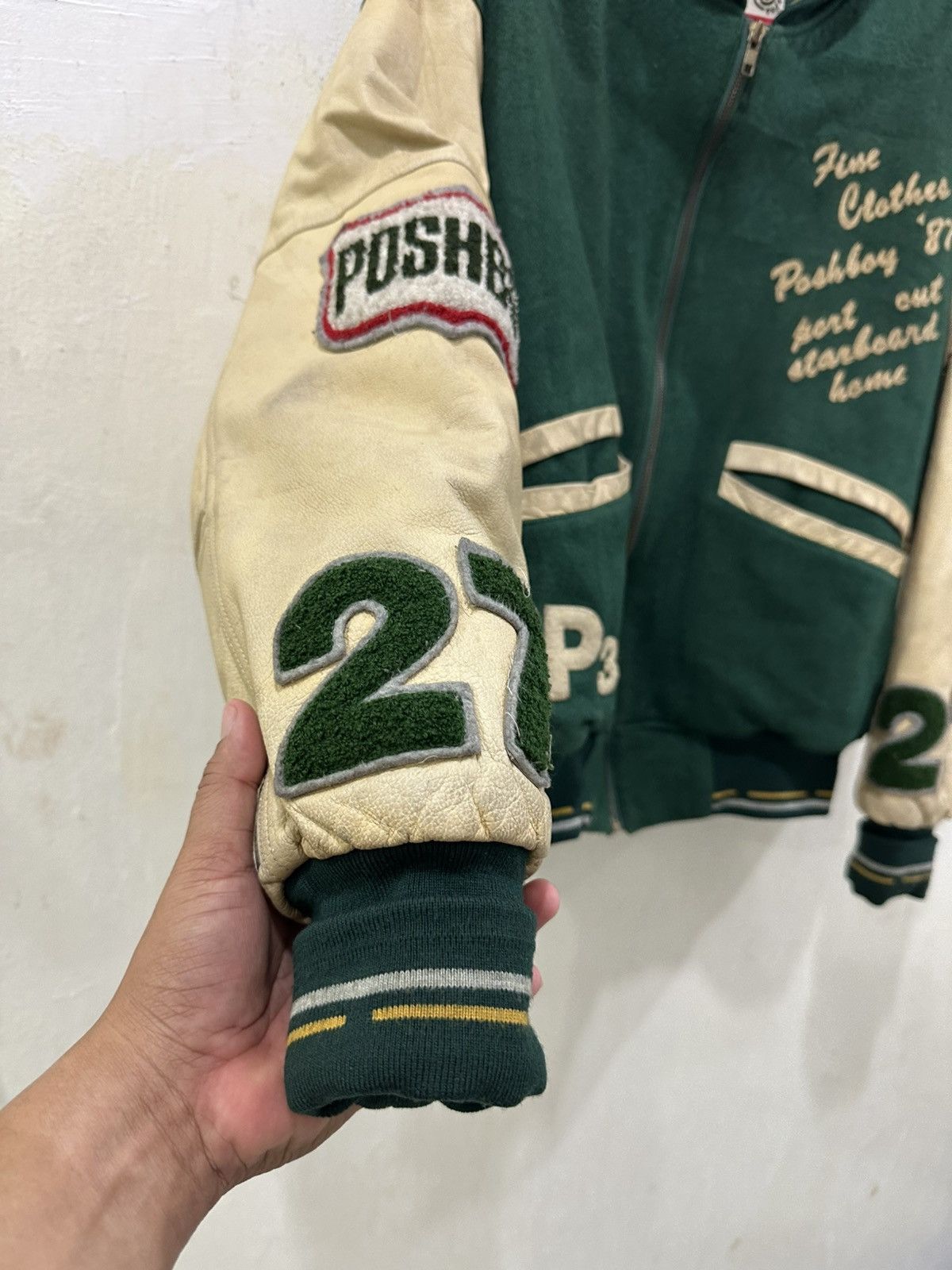 Vintage VTG POSH BOY Wool Varsity Jacket Size US L / EU 52-54 / 3 - 8 Thumbnail