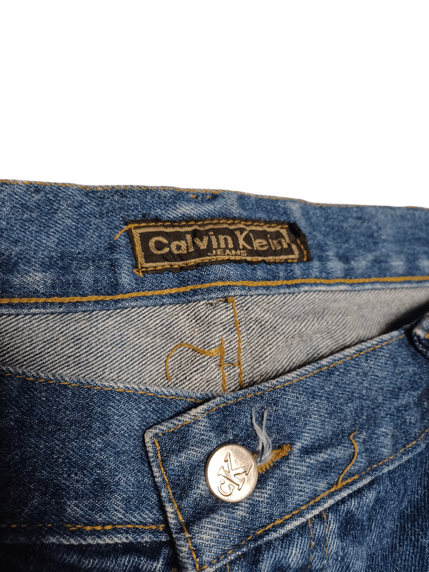 Calvin Klein CALVIN KLEIN VINTAGE 90S HEAVY COTTON BAGGY JEANS DENIM Size US 38 / EU 54 - 3 Thumbnail