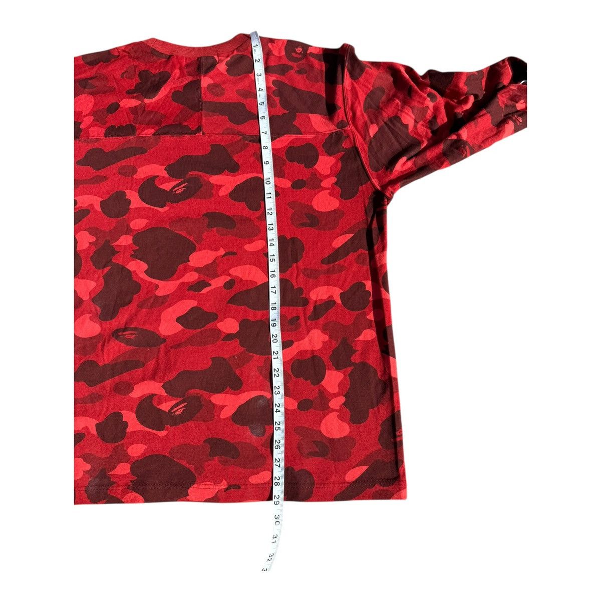 Bape BAPE Red Camo Long Sleeve Tee Lightning Bolt Sleeve Size L Size US L / EU 52-54 / 3 - 8 Thumbnail