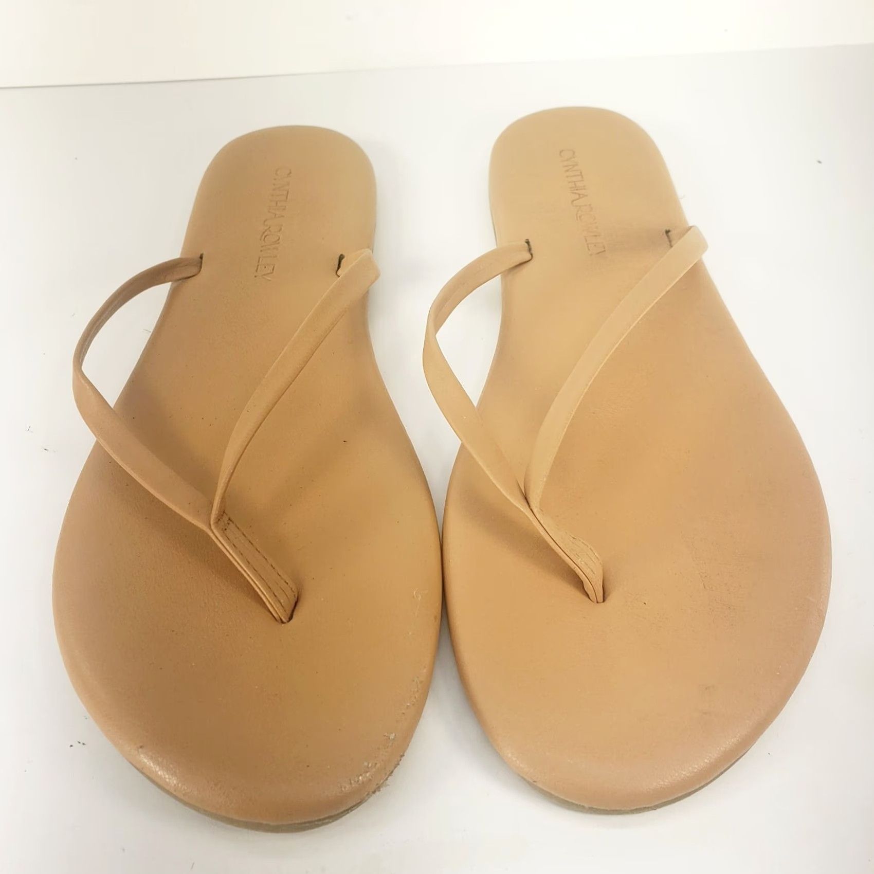 Cynthia Rowley Cynthia Rowley Tan Sandals Thong Flat Heel 9 Slip On Straps Womens Size US 9 / IT 39 - 3 Thumbnail