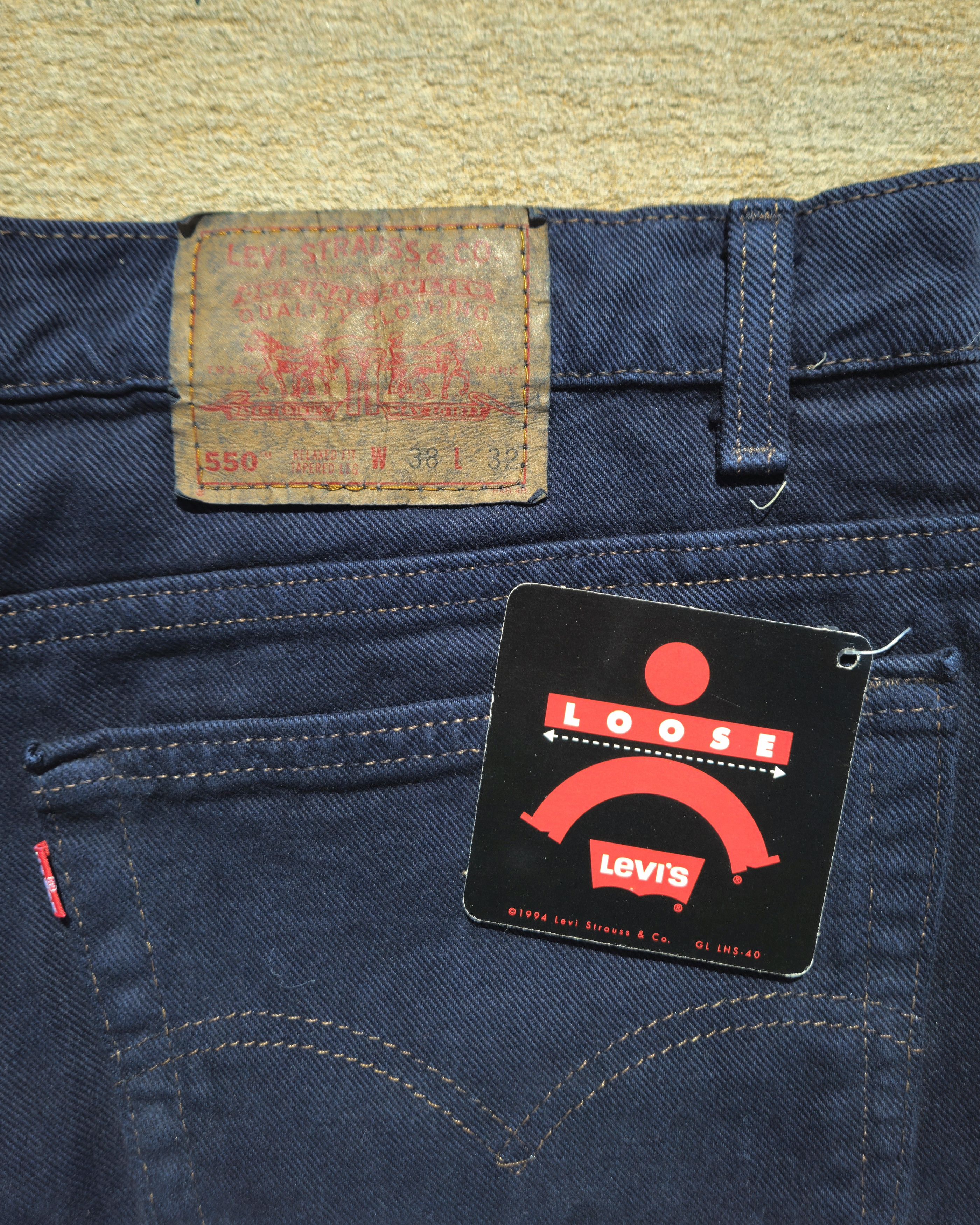 Levi's NWT Vintage 90s Levi's 550 Baggy Relaxed Tapered Deadstock Size US 36 / EU 52 - 3 Thumbnail