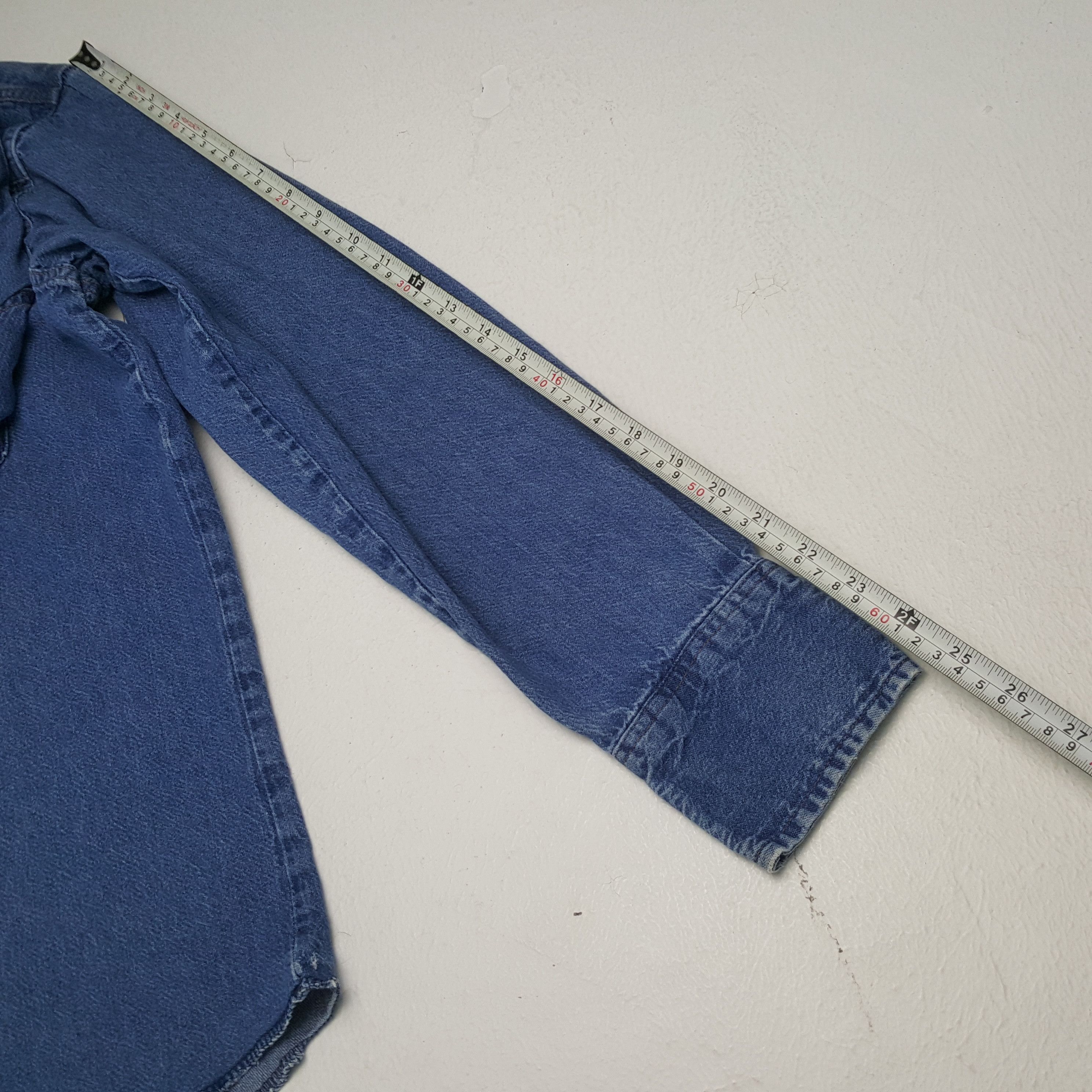 Vintage × Wrangler WRANGLER Double Pocket Casual Style Denim Shirt Size US XL / EU 56 / 4 - 5 Thumbnail