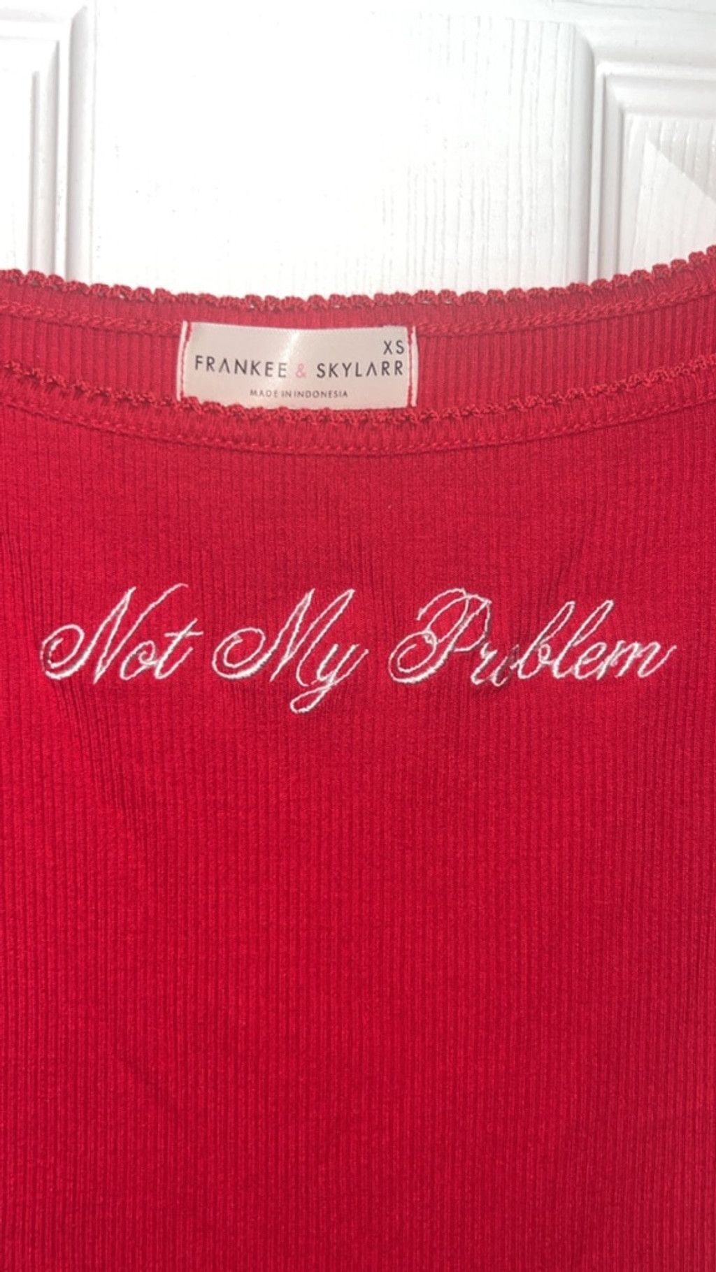 Other Frankee & Skylarr Red "Not My Problem" Short Sleeve Tee XS Size XS / US 0-2 / IT 36-38 - 3 Thumbnail