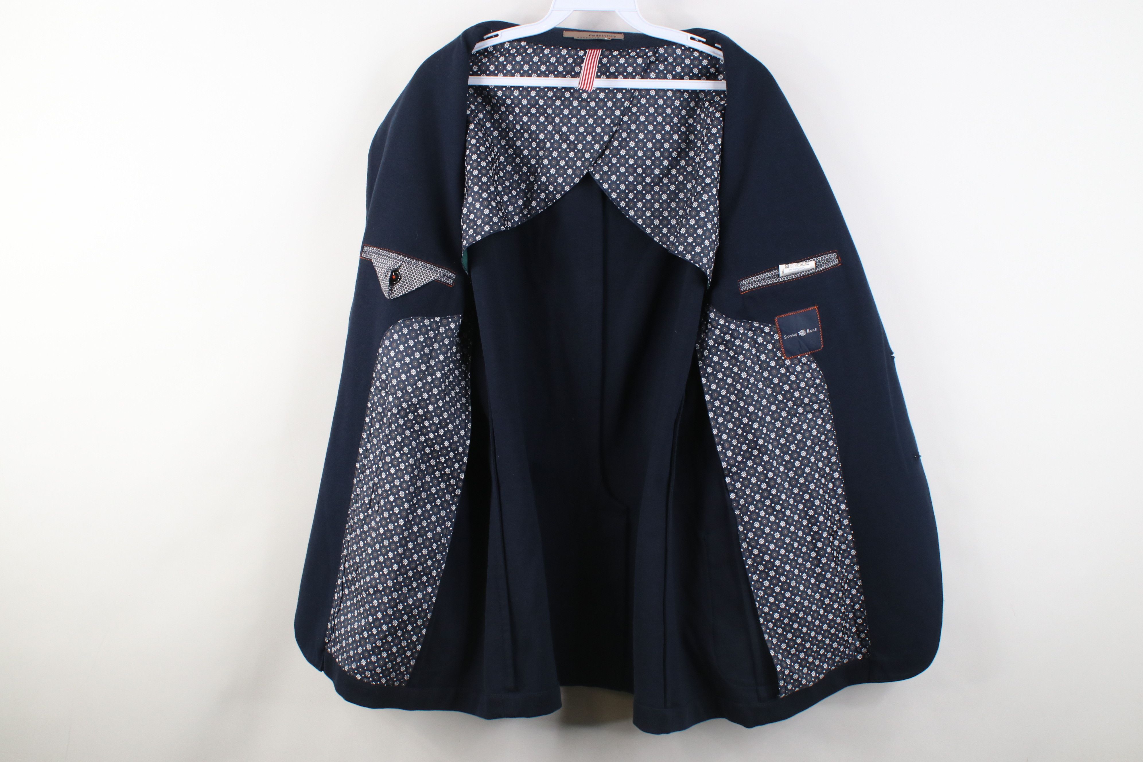 Stone Rose Stone Rose Knit 2 Button Suit Coat Blazer Jacket Navy Blue Size US XXL / EU 58 / 5 - 9 Thumbnail