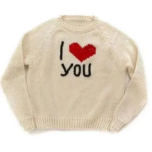 Aran Isles Knitwear × High Sport × Japanese Brand I love ❤️ you knitted pullover Size US XXS / EU 40 - 3 Thumbnail