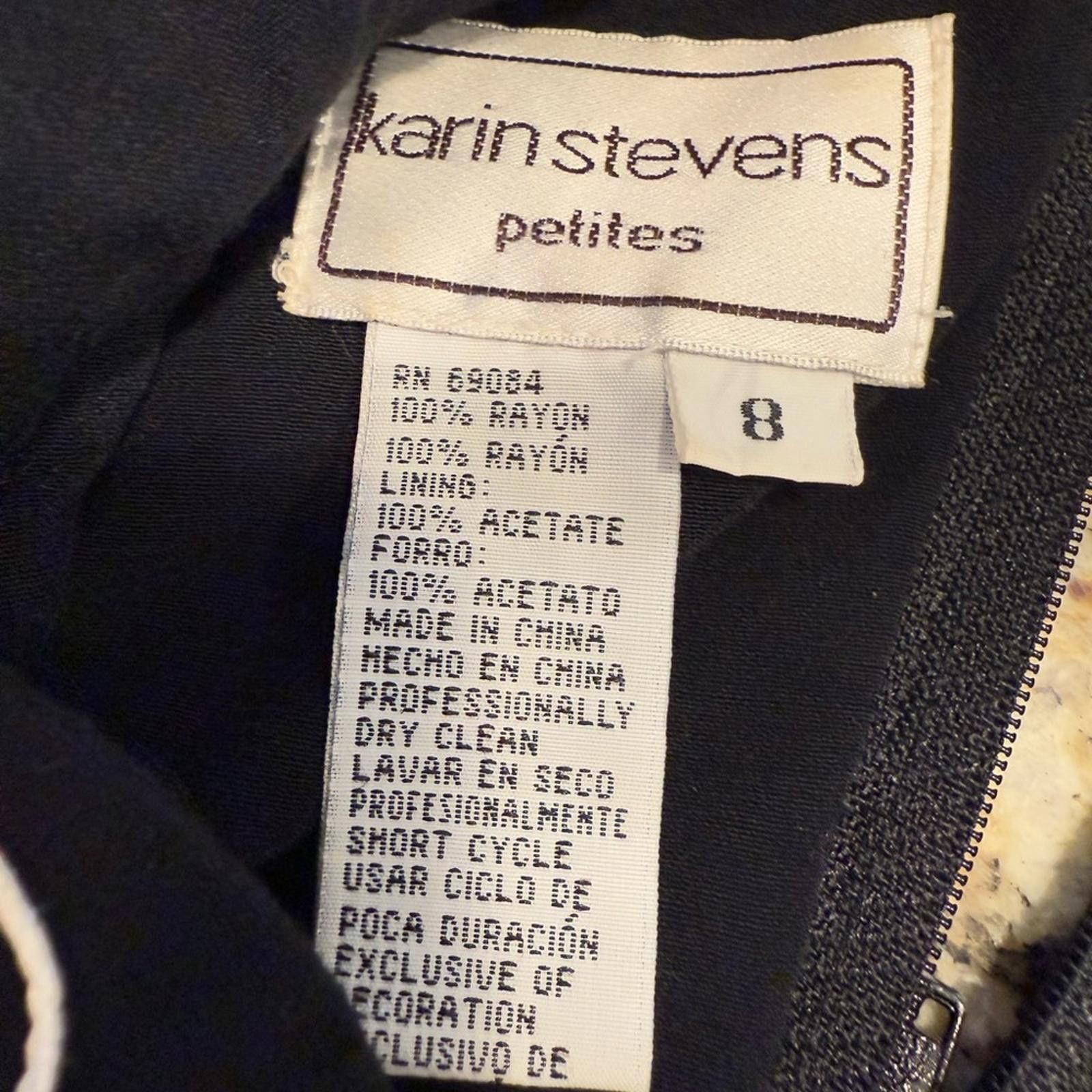 Other Karin Stevens Petites vintage black embroidered maxi dress 8 Size M / US 6-8 / IT 42-44 - 10 Thumbnail
