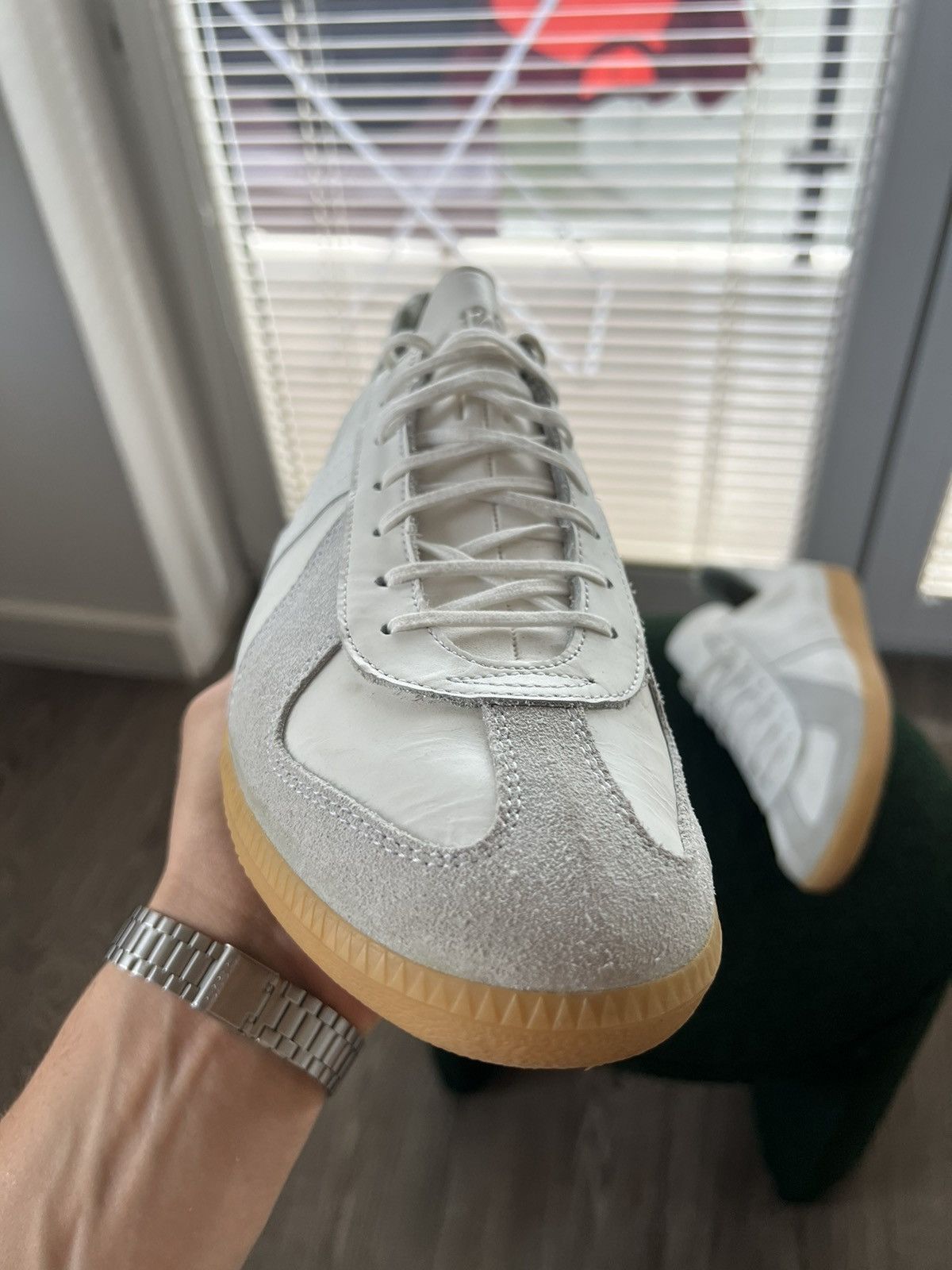 Vintage ‼️VINTAGE ARCHIVAL BW SPORT GAT LEATHERS ARMY TRAINERS SHOES‼️ Size US 12.5 / EU 45-46 - 15 Thumbnail