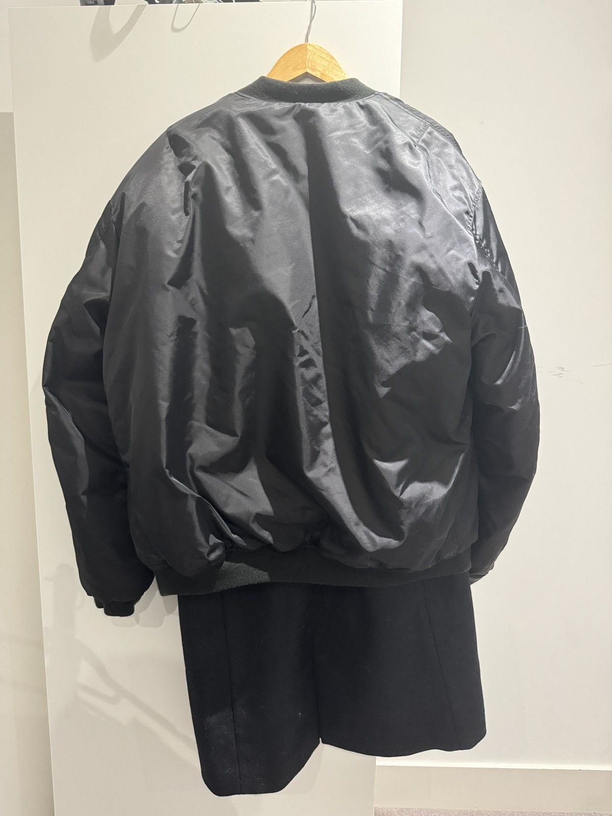 Raf Simons Nylon Patched Bomber With Wool Elongation In Black,orange Size US XXL / EU 58 / 5 - 5 Thumbnail