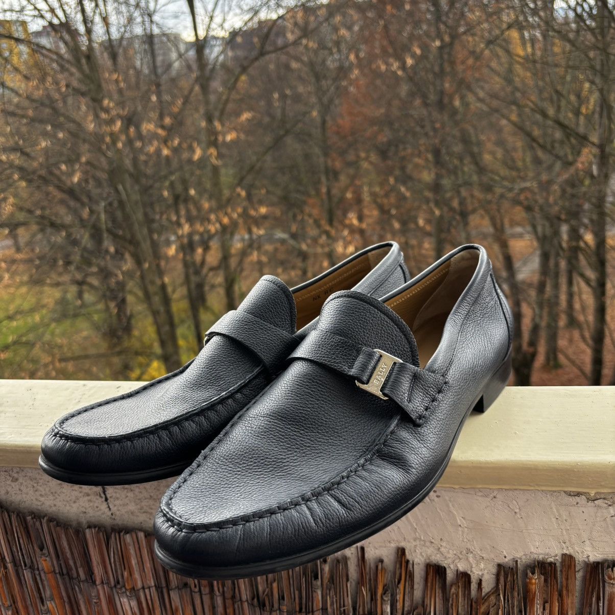 Bally BALLY DENNI/00 BLACK CALF GRAINED 6175622 MEN'S size 12 Size US 12 / EU 45 - 2 Thumbnail