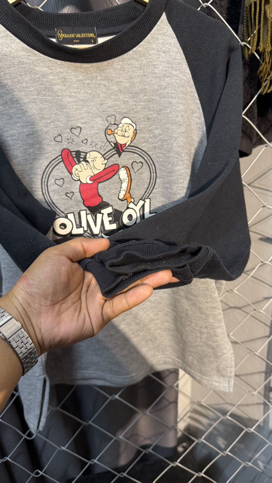 Gianni Valentino VINTAGE GIANNI VALENTINO X POPEYE OLIVE OYL CREWNECK Size US L / EU 52-54 / 3 - 9 Thumbnail