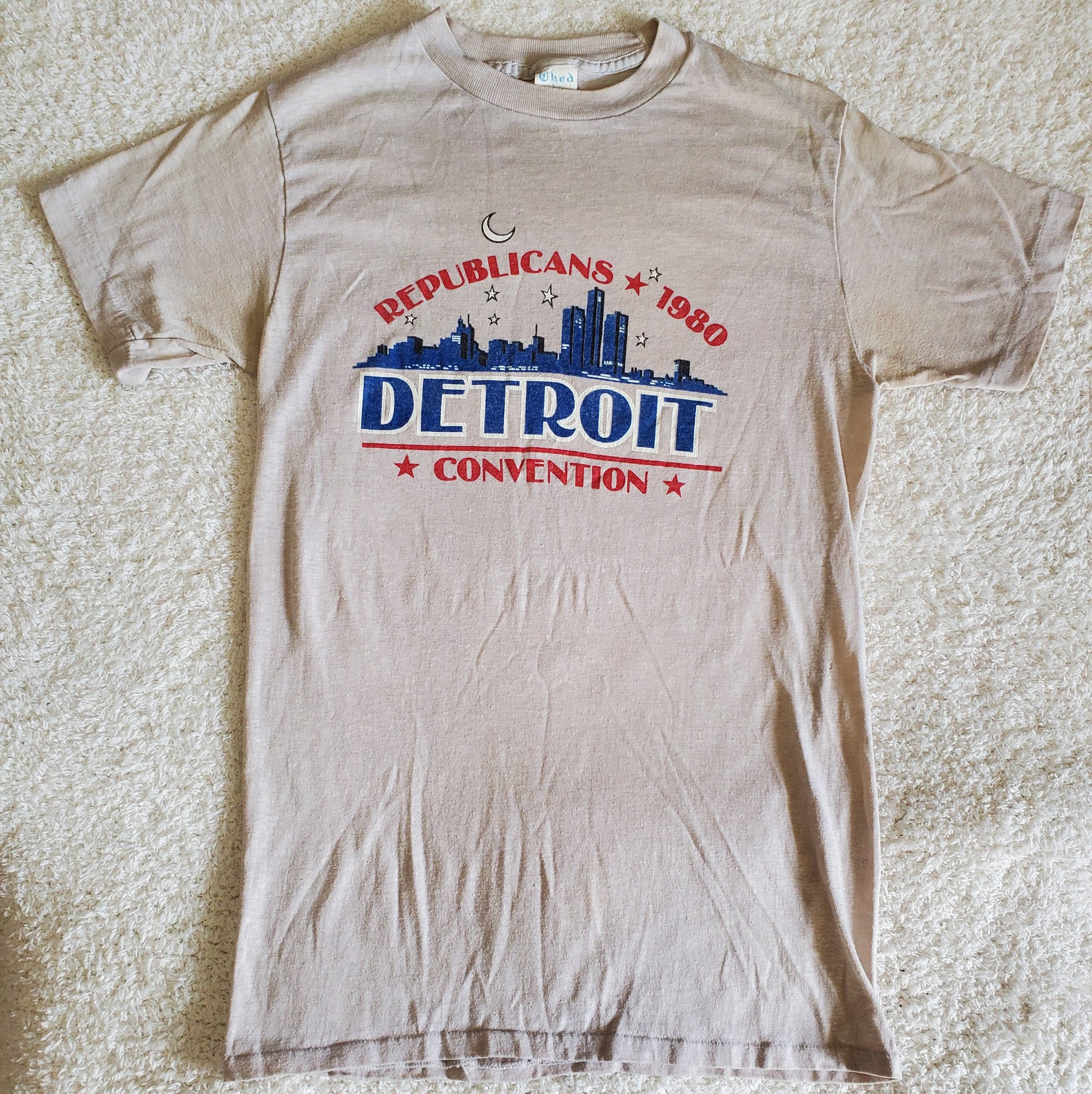 Vintage 1980 republican convention detroit Michigan Size US M / EU 48-50 / 2 - 1 Thumbnail
