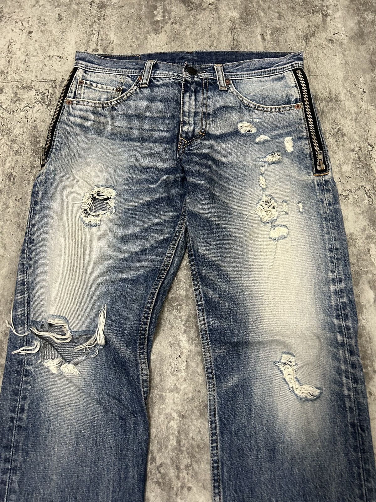 Japanese Brand RNA Inch Distressed Ripped Jeans Size US 30 / EU 46 - 4 Thumbnail