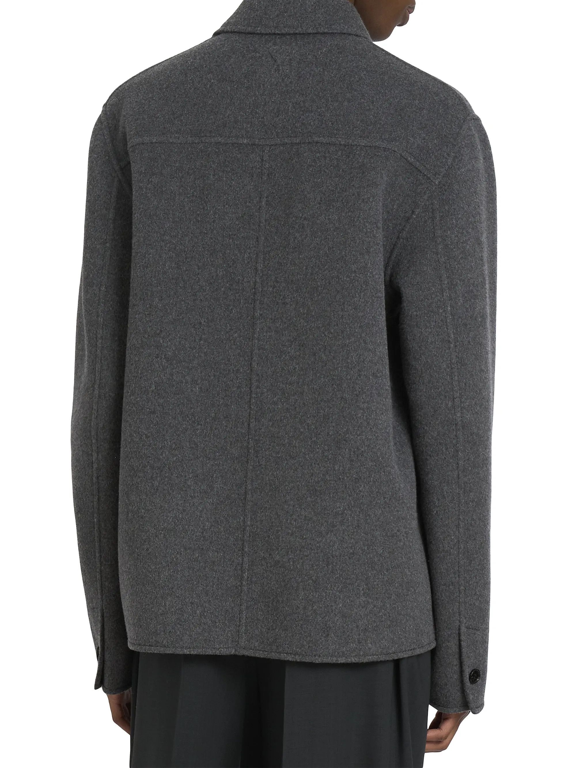AMI os11x0226 Boxy Button-Front Jacket in Grey Size US S / EU 44-46 / 1 - 5 Thumbnail