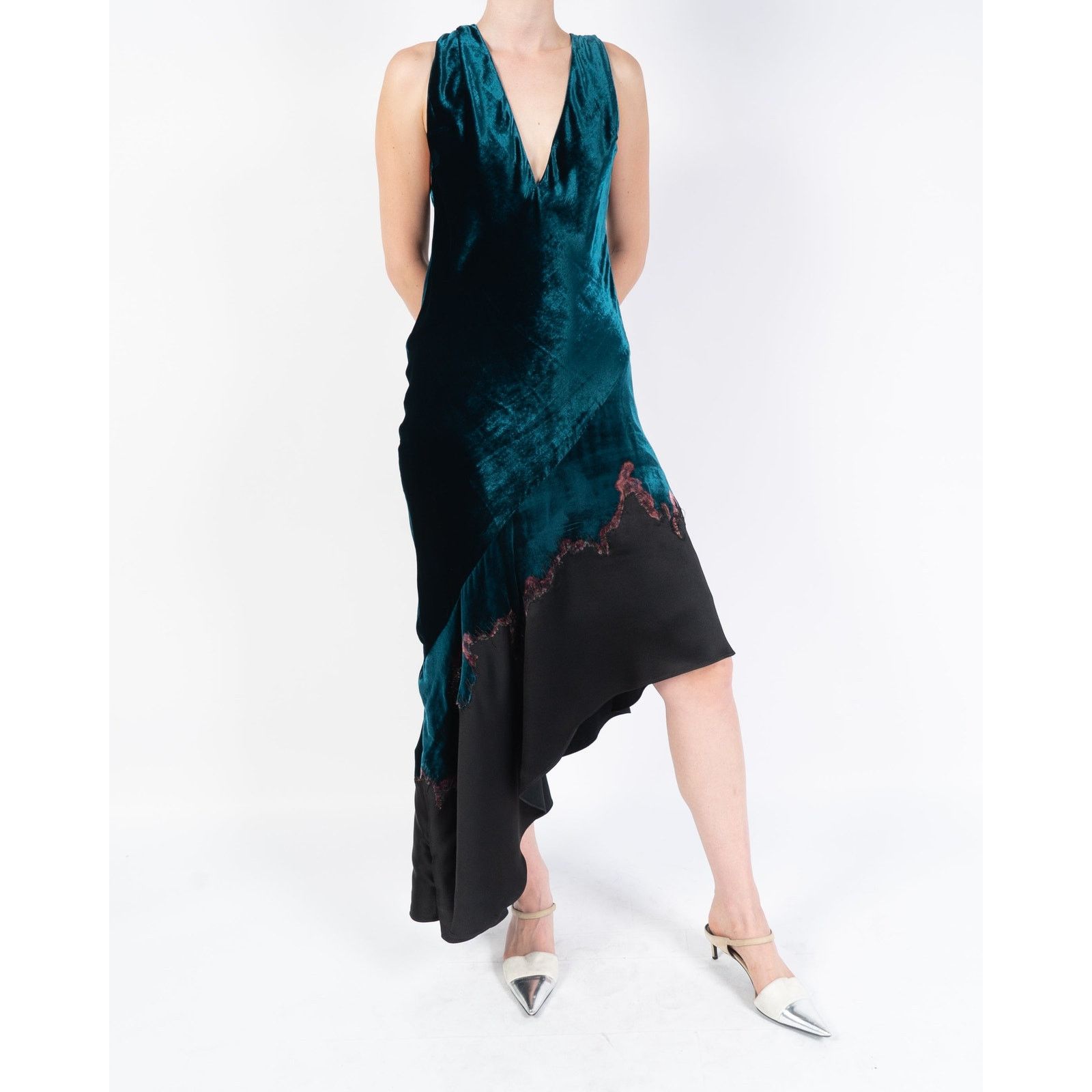 Haider Ackermann FW17 Burnt Detail Velvet Dress Size S / US 4 / IT 40 - 1 Thumbnail