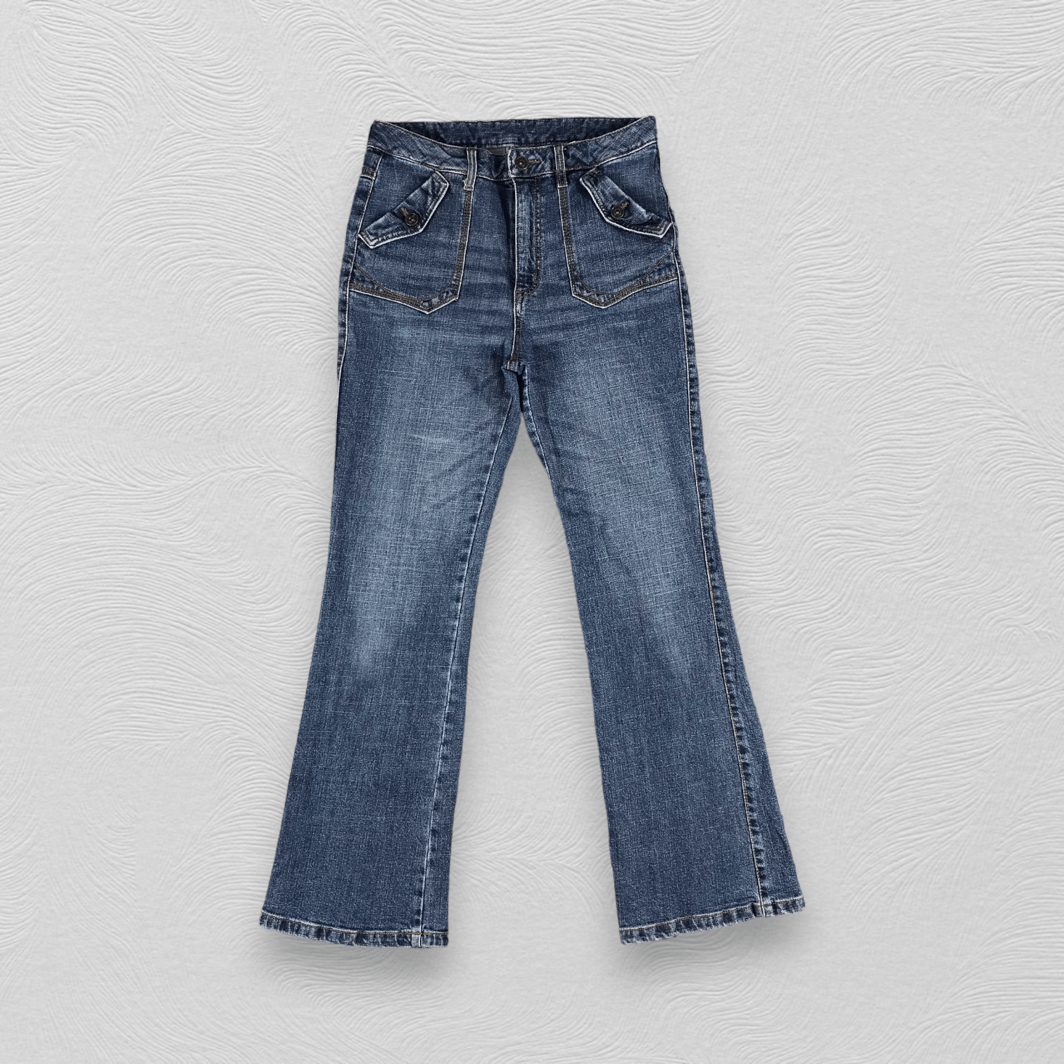 Japanese Brand Vintage Japanese Brand Bush Pants Jeans Flare Denim KJ1314 Size US 28 / EU 44 - 1 Thumbnail