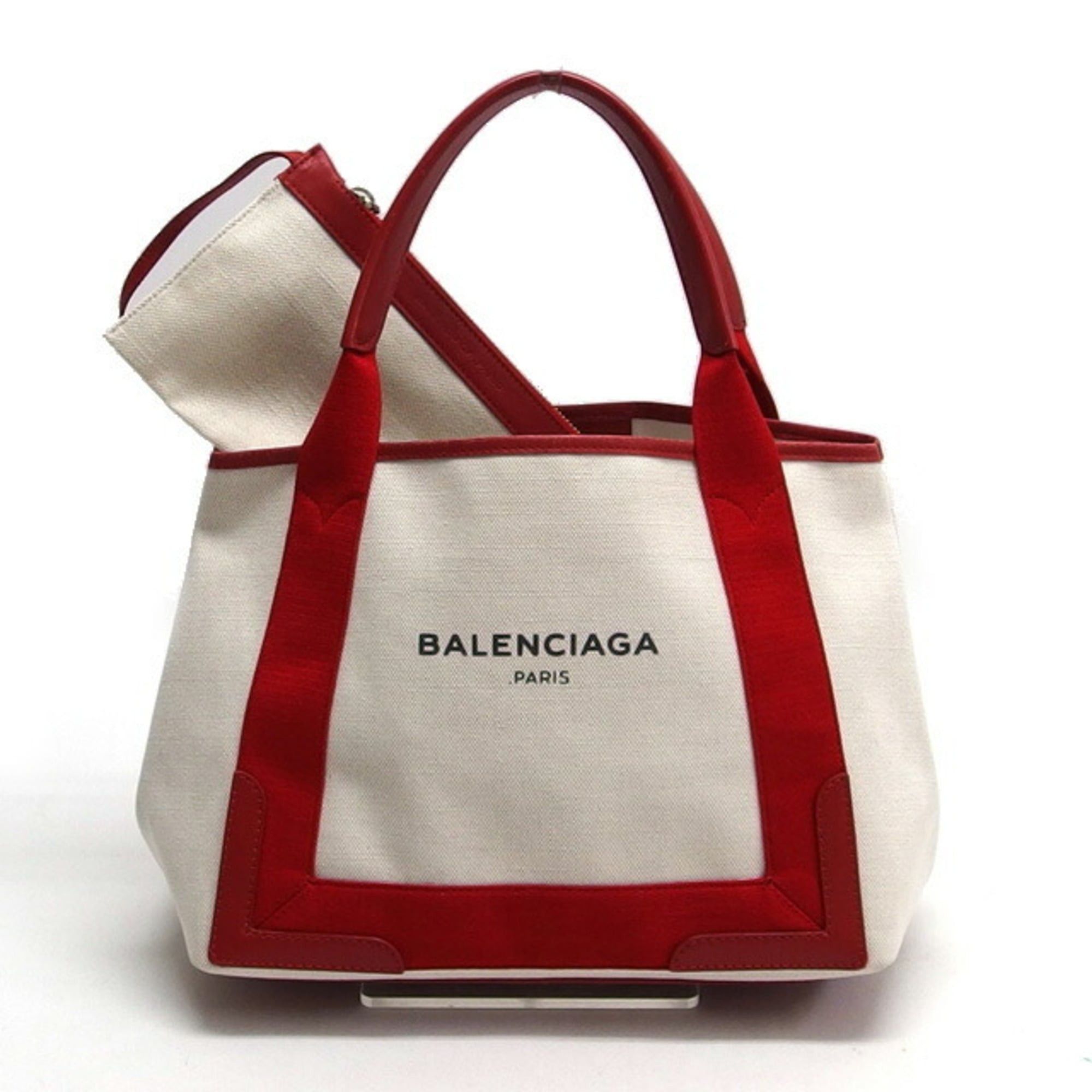 Balenciaga Balenciaga Navy Cabas S Tote Bag, White x Red Size ONE SIZE - 1 Thumbnail