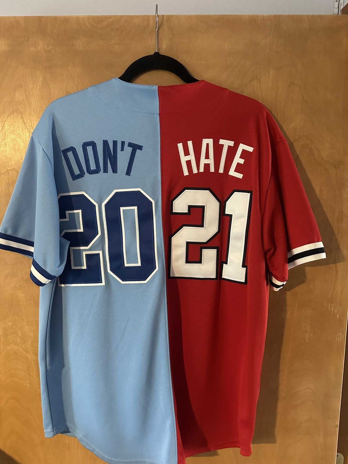Supreme 2021 Supreme Don’t Hate Jersey Red/Blue Size US M / EU 48-50 / 2 - 2 Thumbnail