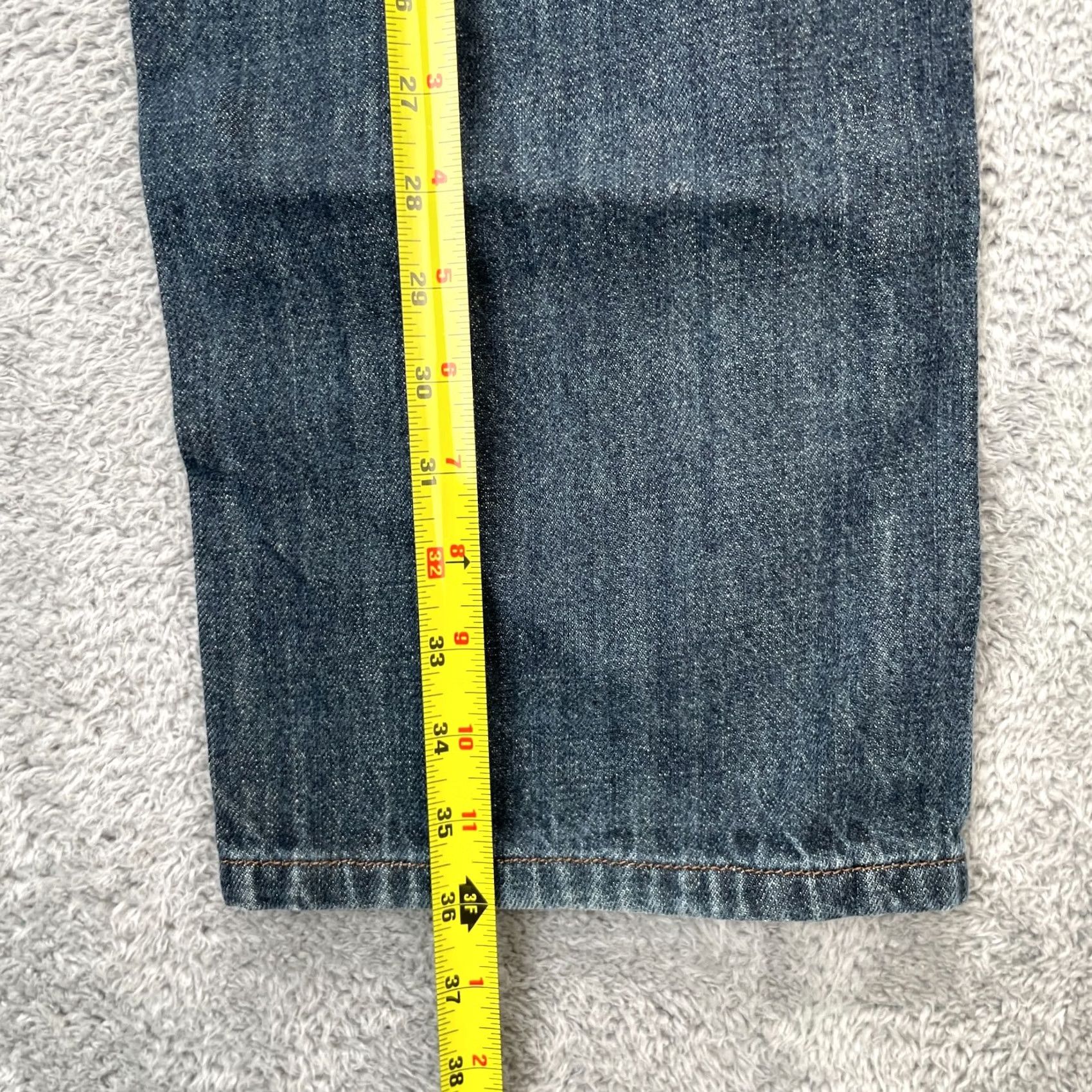 Levi's Levi's Jeans Mens 32x30 Blue Denim Relaxed Fit 5-Pocket Logo Straight Leg Dark Wash BOTTOMS Mens Regular Size 32 Inseam 26.5 in Denim Jeans Size US 32 / EU 48 - 7 Thumbnail