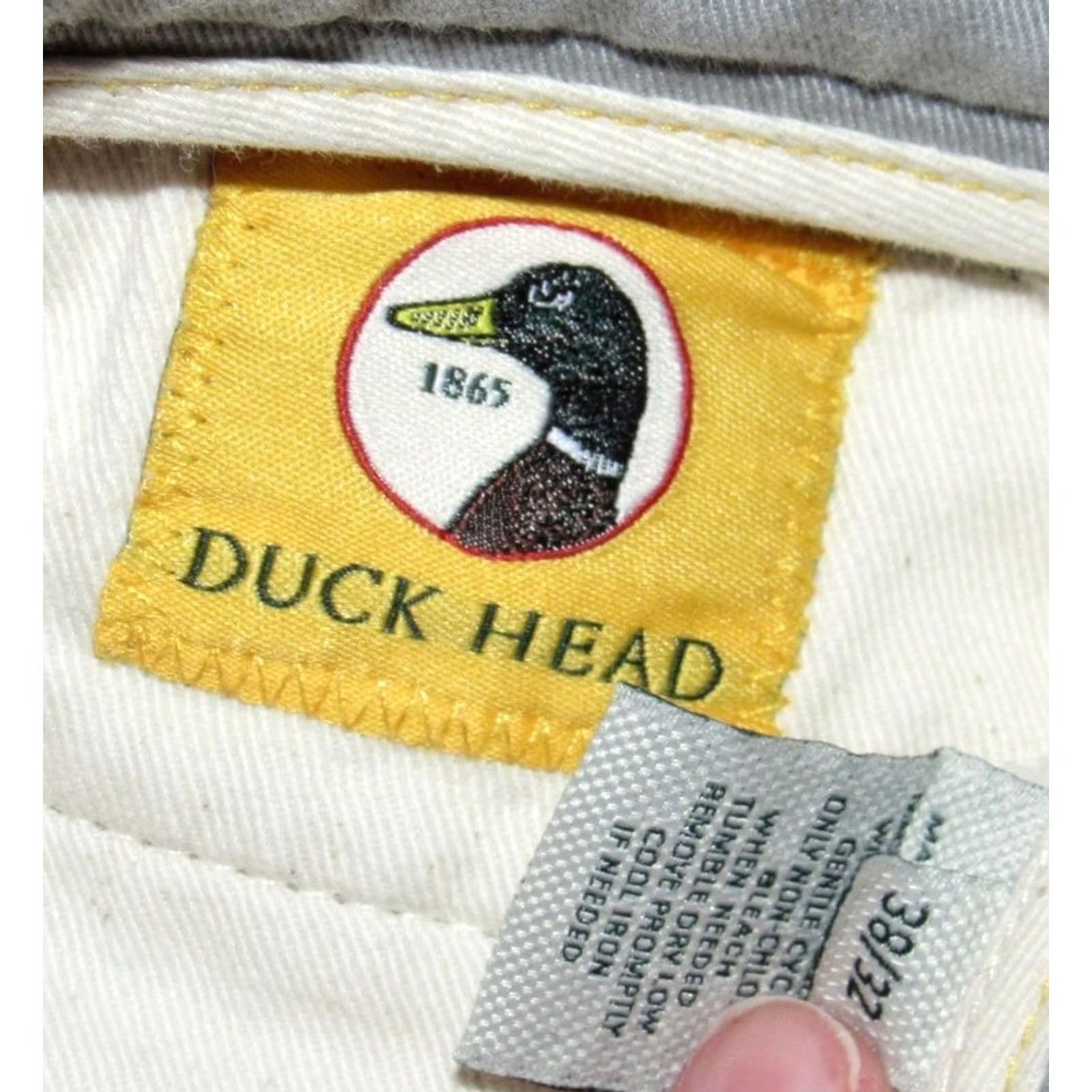 Vintage DUCK HEAD Chino Pants 38 x 28 Gray Mens Regular 97% Cotton 3% Spandex Size US 38 / EU 54 - 6 Thumbnail
