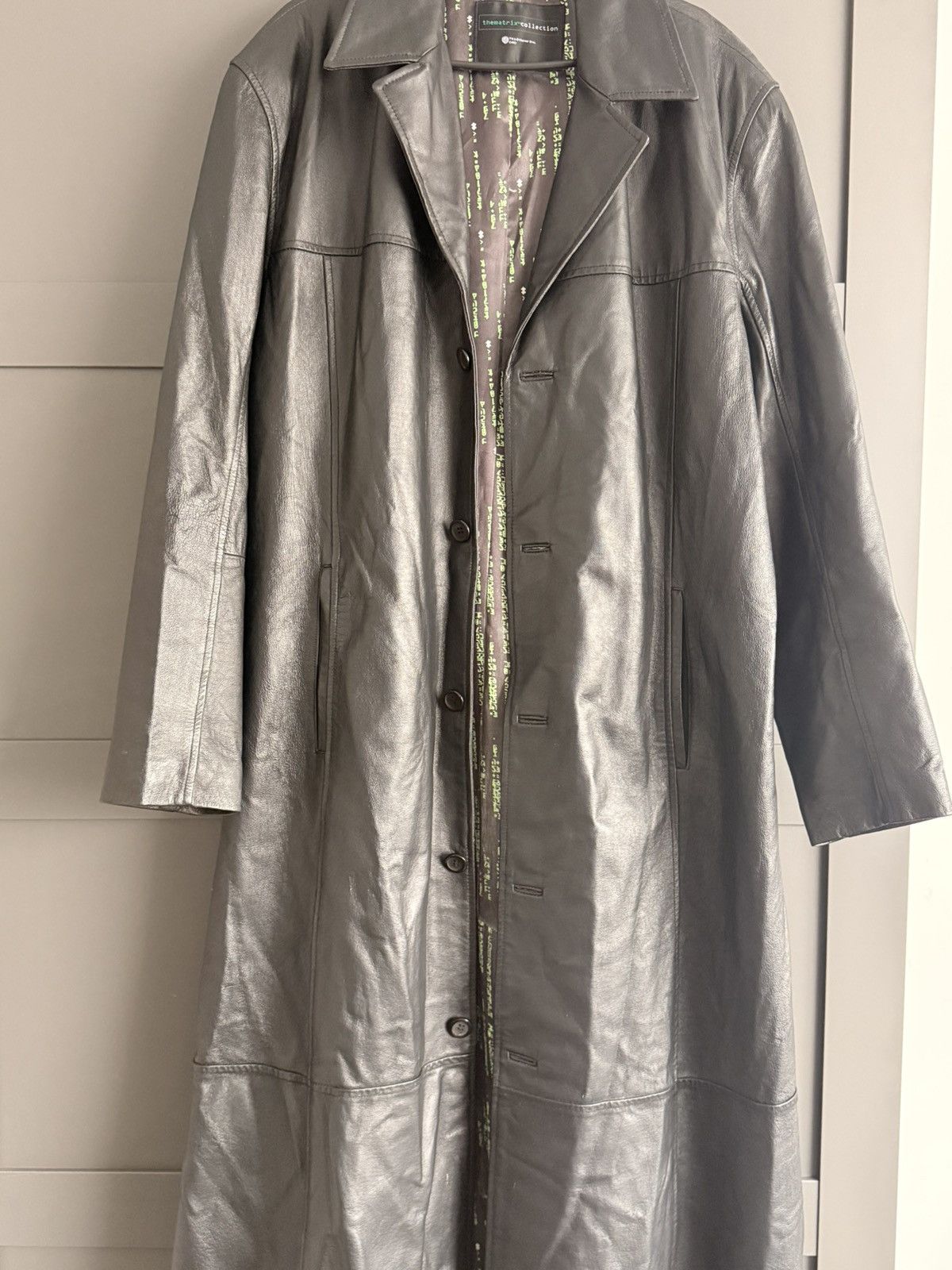 Warner Bros 2003 The Matrix Official Leather Trench Coat Warner Bros XL Size US XL / EU 56 / 4 - 3 Thumbnail