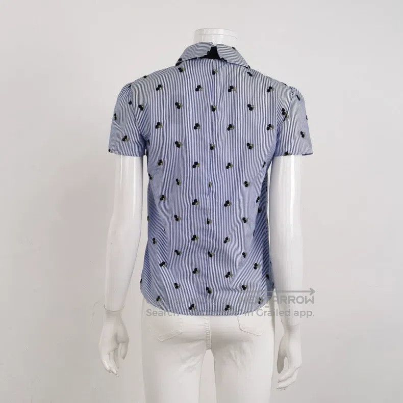 Valentino Valentino Cotton contrast patterned lapel top Size XS / US 0-2 / IT 36-38 - 2 Thumbnail